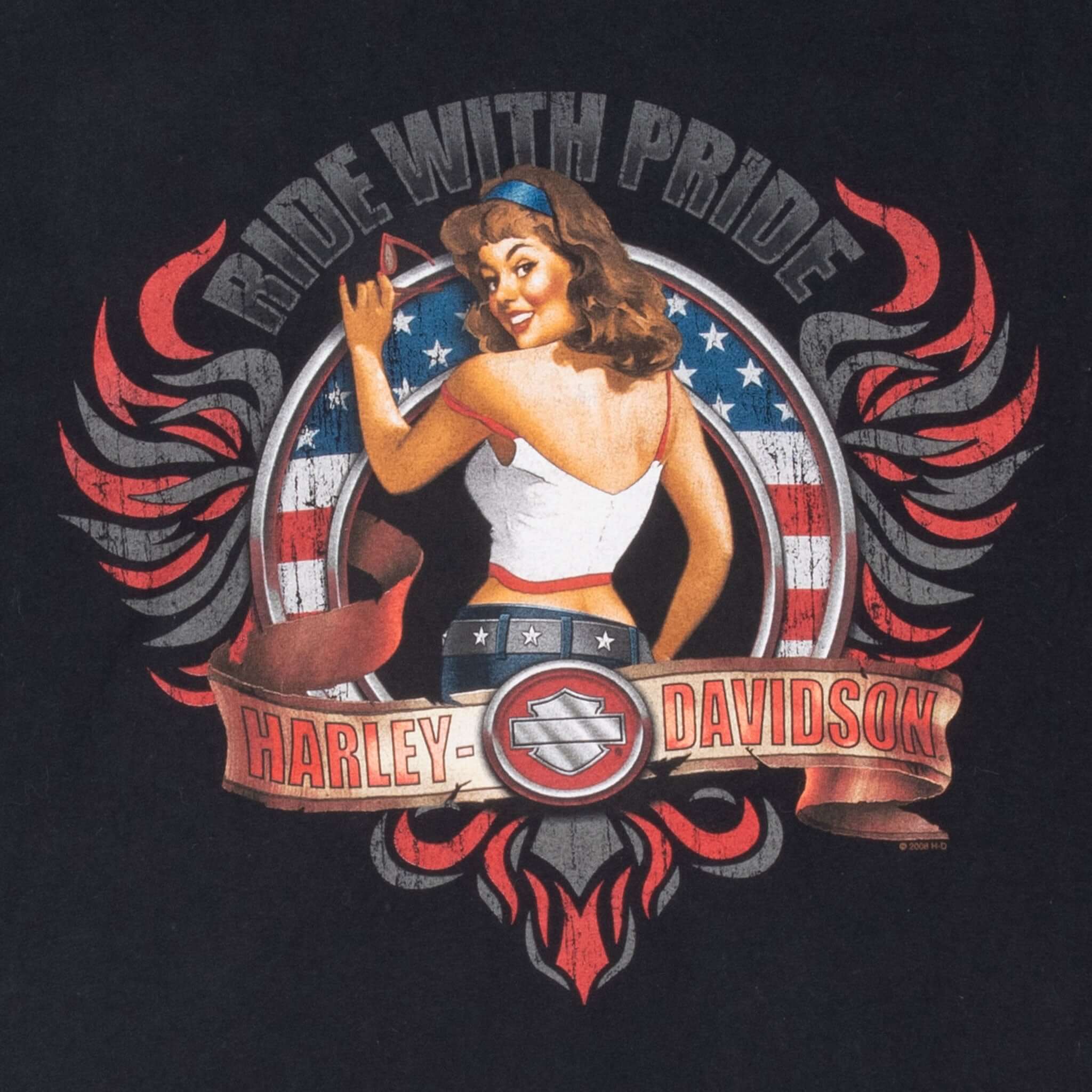 Vintage Harley Davidson San Diego California Black Tee Shirt 2008 Size XL