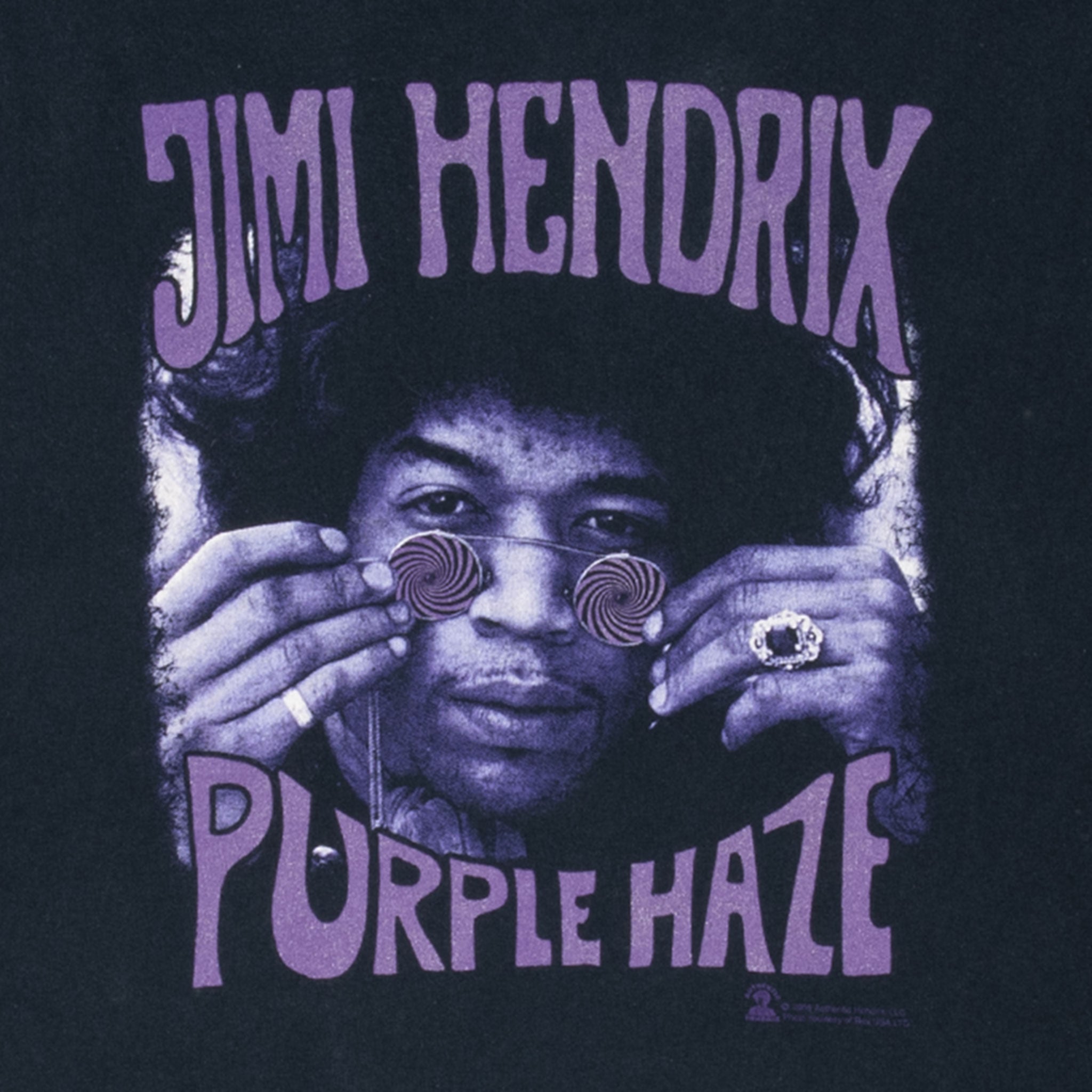 Vintage Jimi Hendrix Purple Haze 2005 Black Tee Shirt Size 2XL