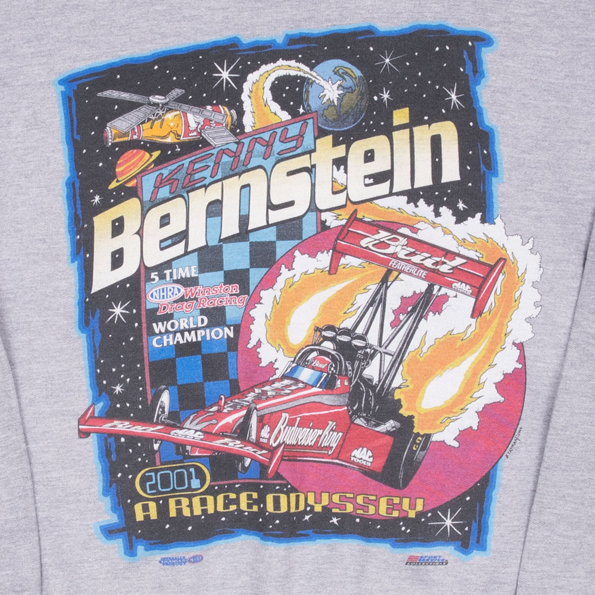 Vintage Nhra Racing Kenny Berstein 2001 Sweatshirt Size Medium