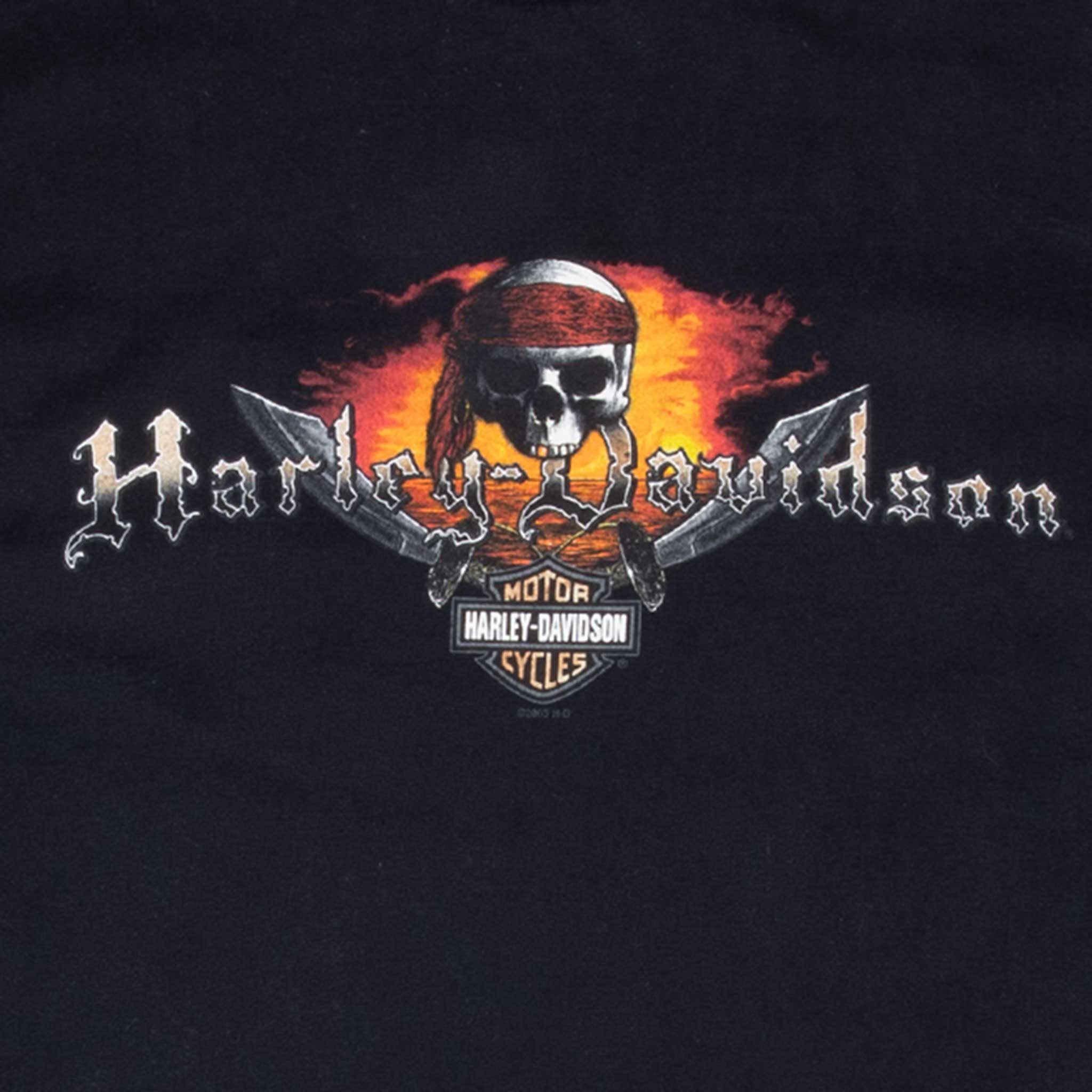 Vintage Harley Davidson Us Virgin Island 2007 Tee Shirt Size Large Made In Usa