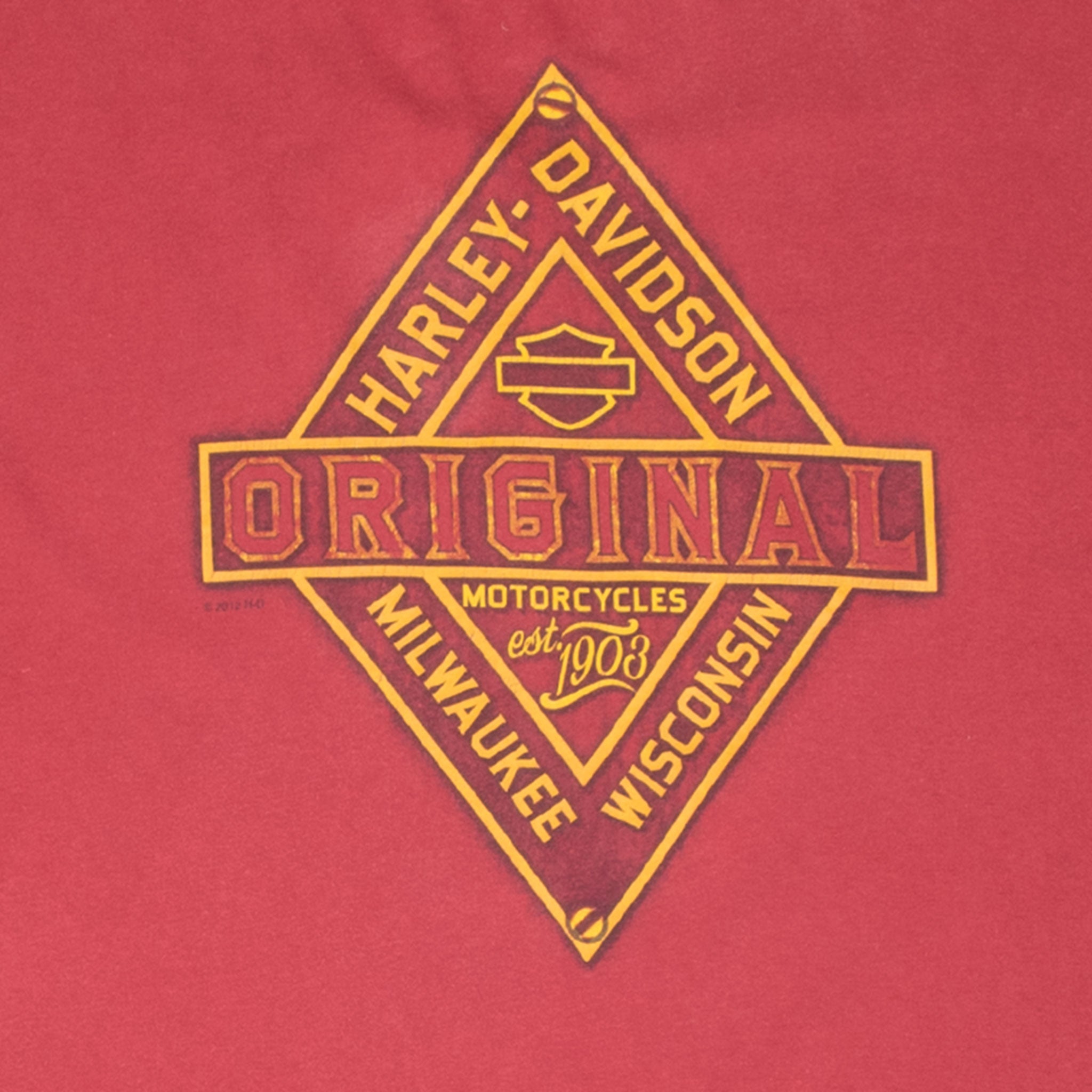 Vintage Harley Davidson Eagle Cedar River 2012 Tee Shirt Size XL Made In Usa