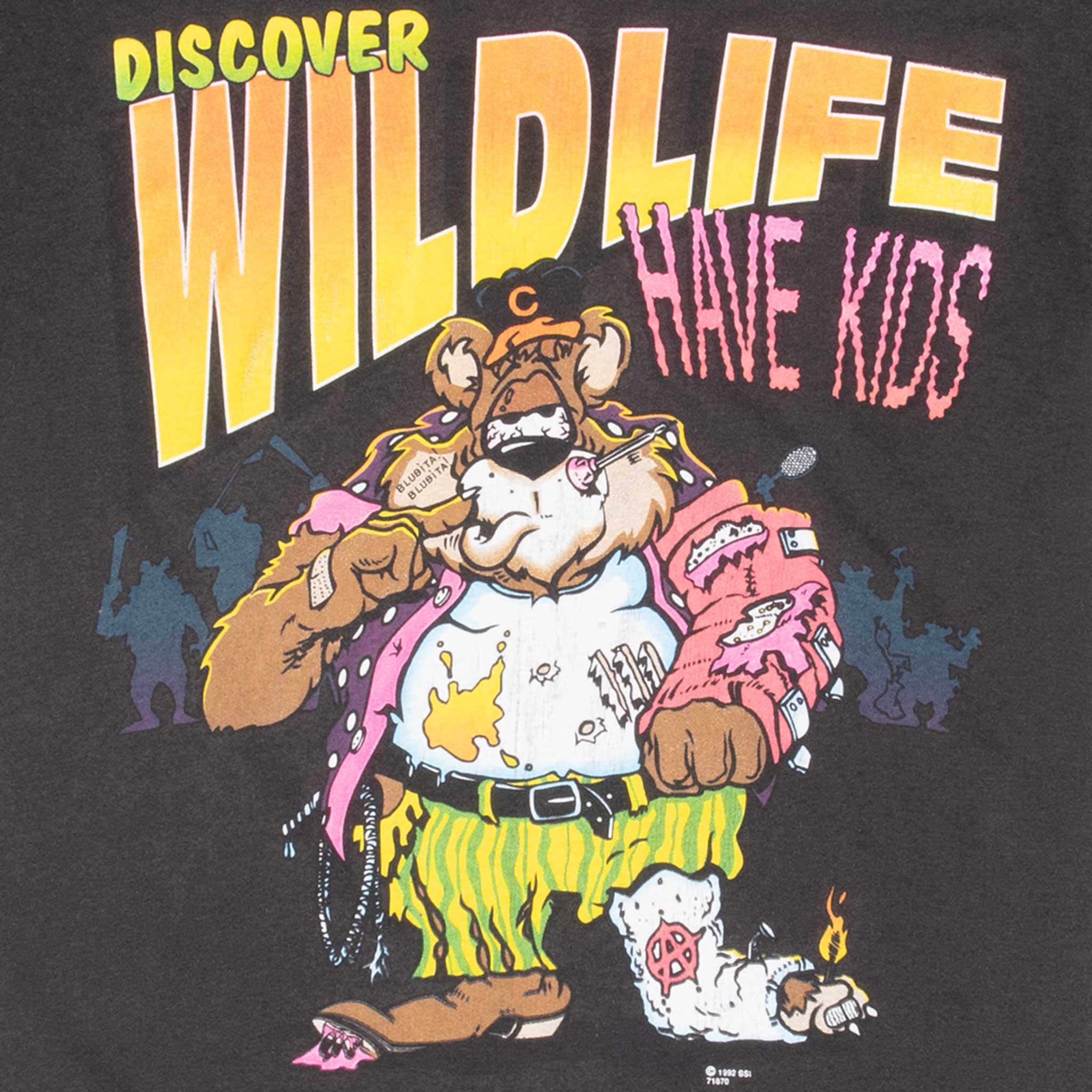 Vintage Discover Wildlife 1992 Tee Shirt Size Medium With Single Stitch Sleeves