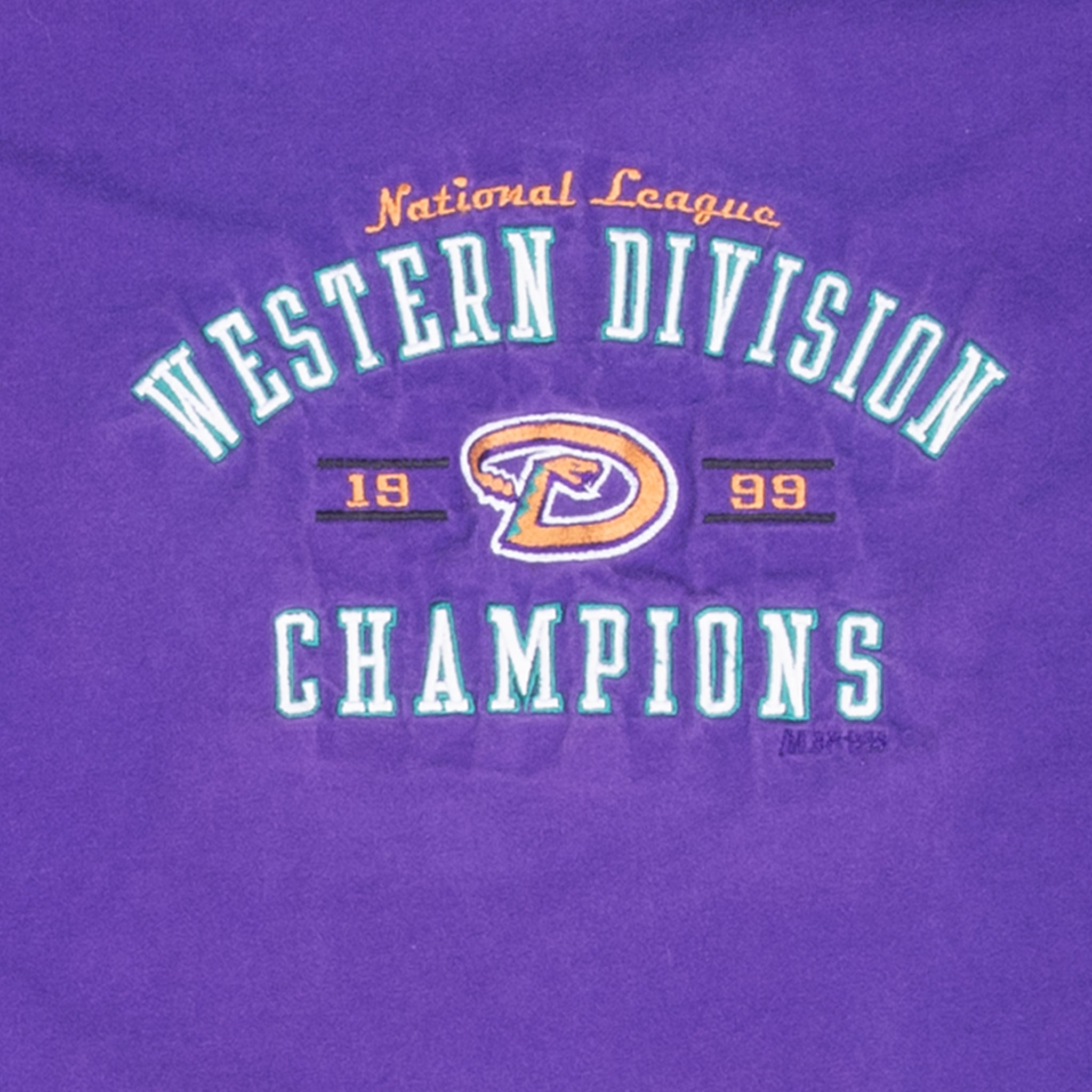 Vintage Mlb Arizona Diamondback Embroidered Tee Shirt 1999 Size Medium