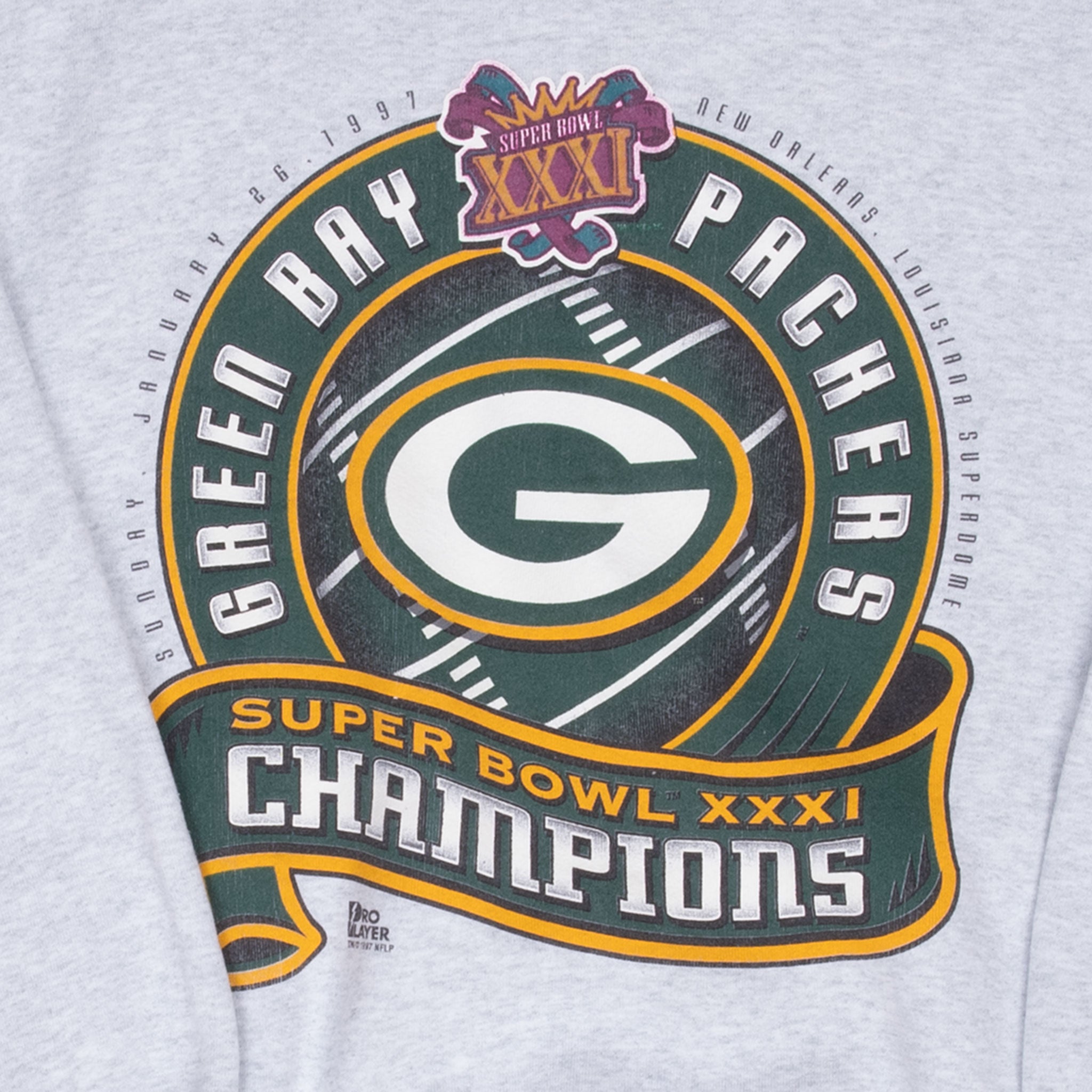 Vintage Nfl Green Bay Packers Superbowl Champions Sweatshirt 1997 Size Large Made In Usa