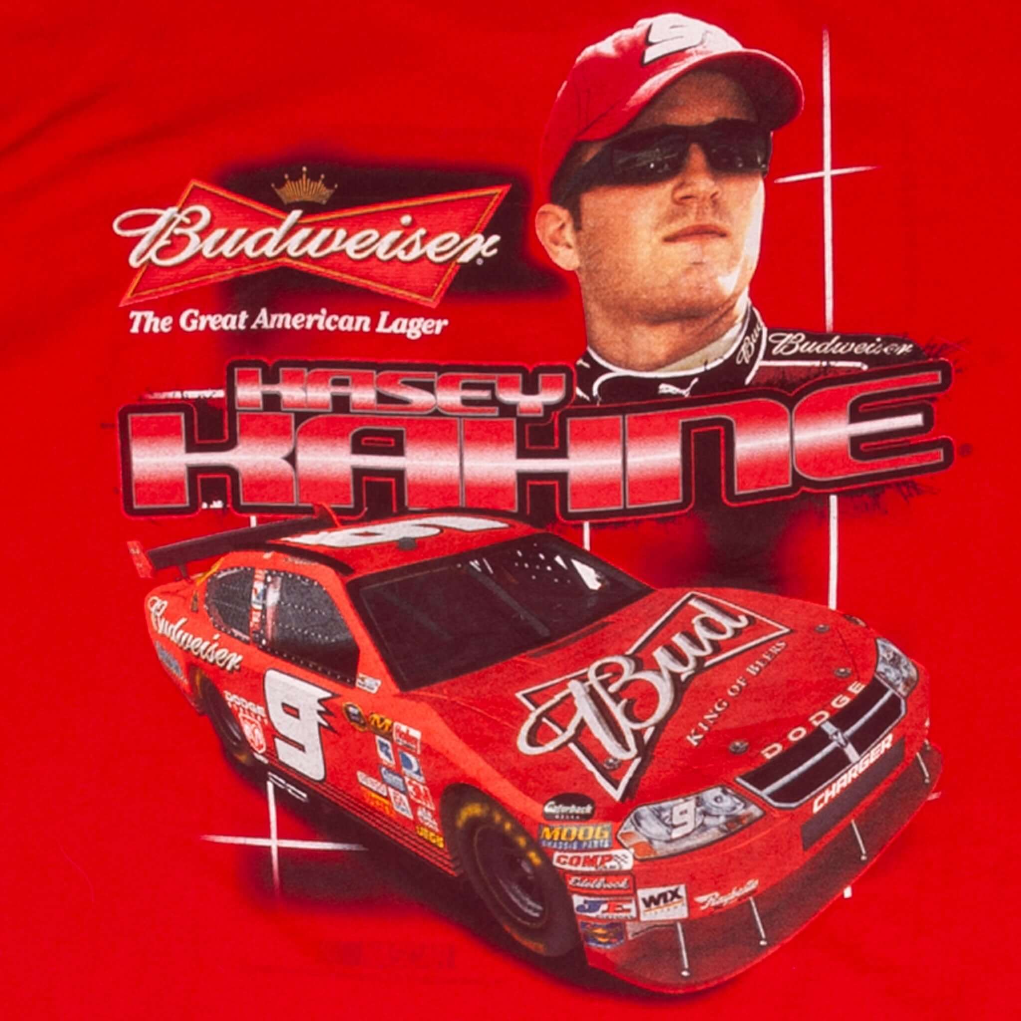Vintage Nascar Kasey Kahne Budweiser 2000S Tee Shirt Size Large