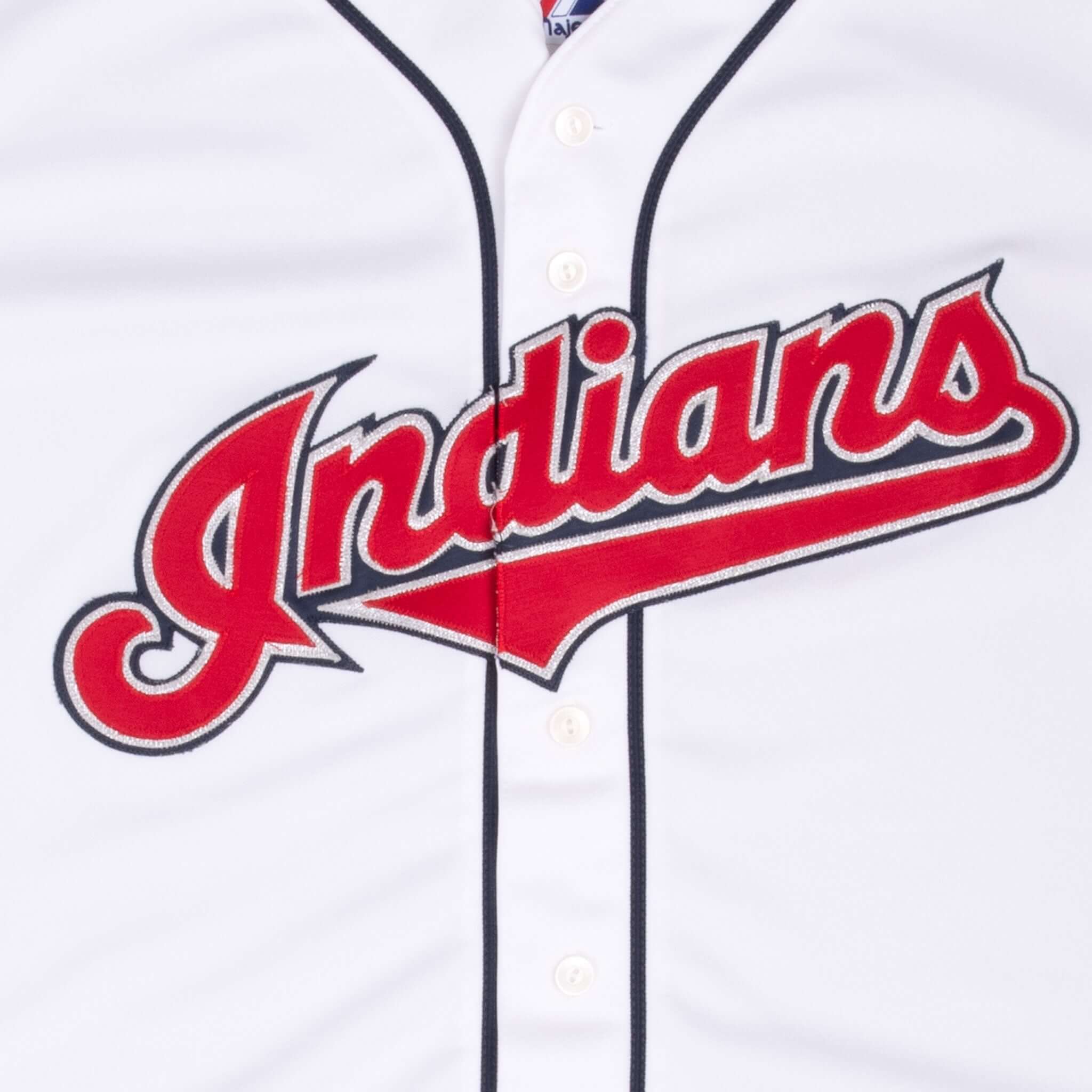 Vintage Mlb Cleveland Indians Majestic Jersey 1990S Size Medium Made In Usa