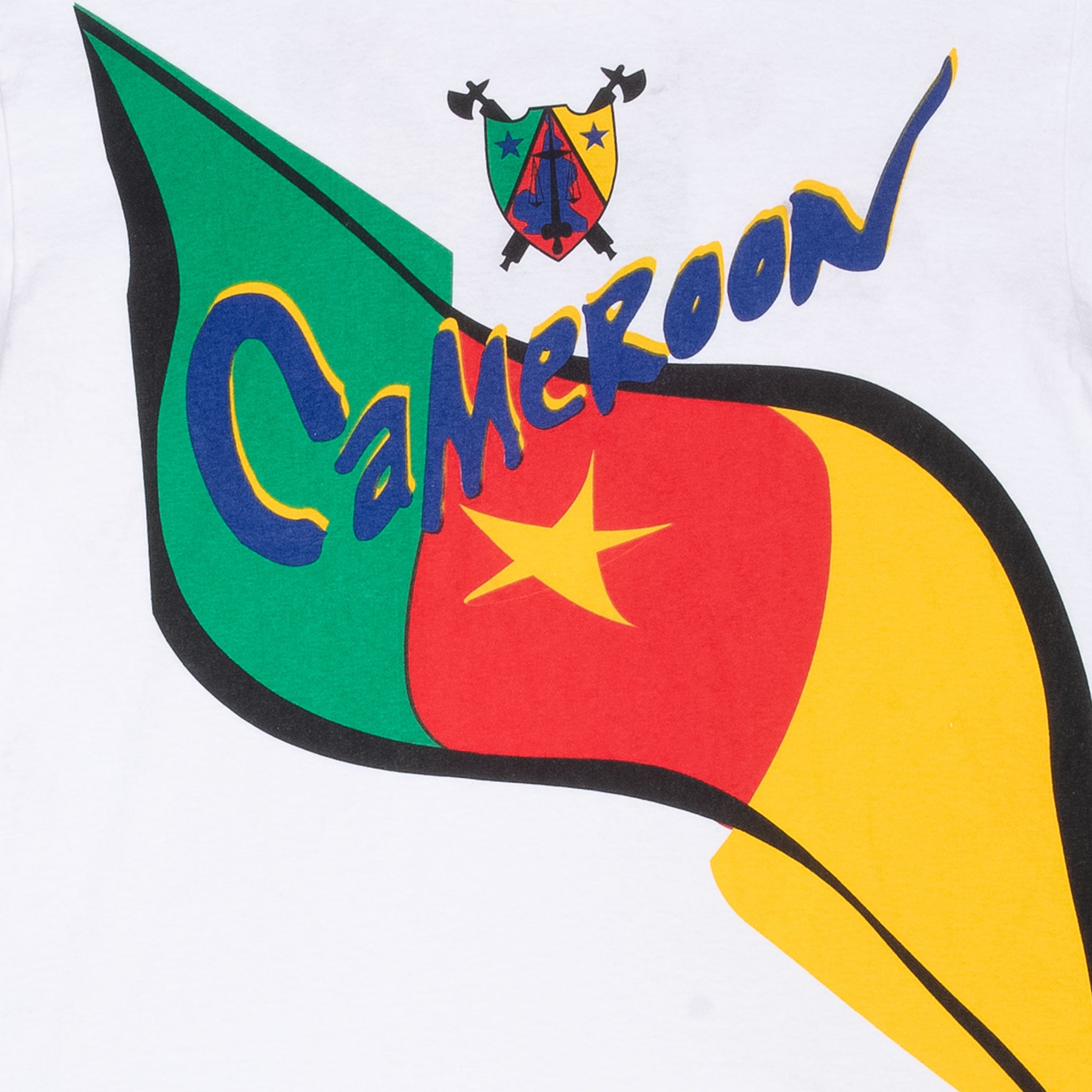 Vintage Soccer World Cup Cameroon 1994 Usa Tee Shirt Size Large With Single Stitch Sleeves