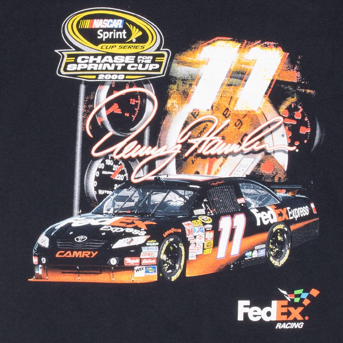 Vintage Nascar Denny Hamlin 2008 Tee Shirt Size Large