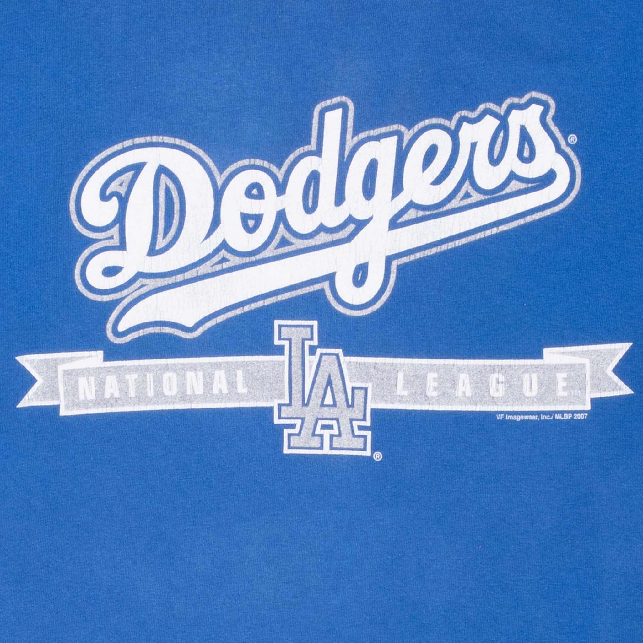 Vintage Mlb Los Angeles Dodgers Blue Tee Shirt 2007 Size Large