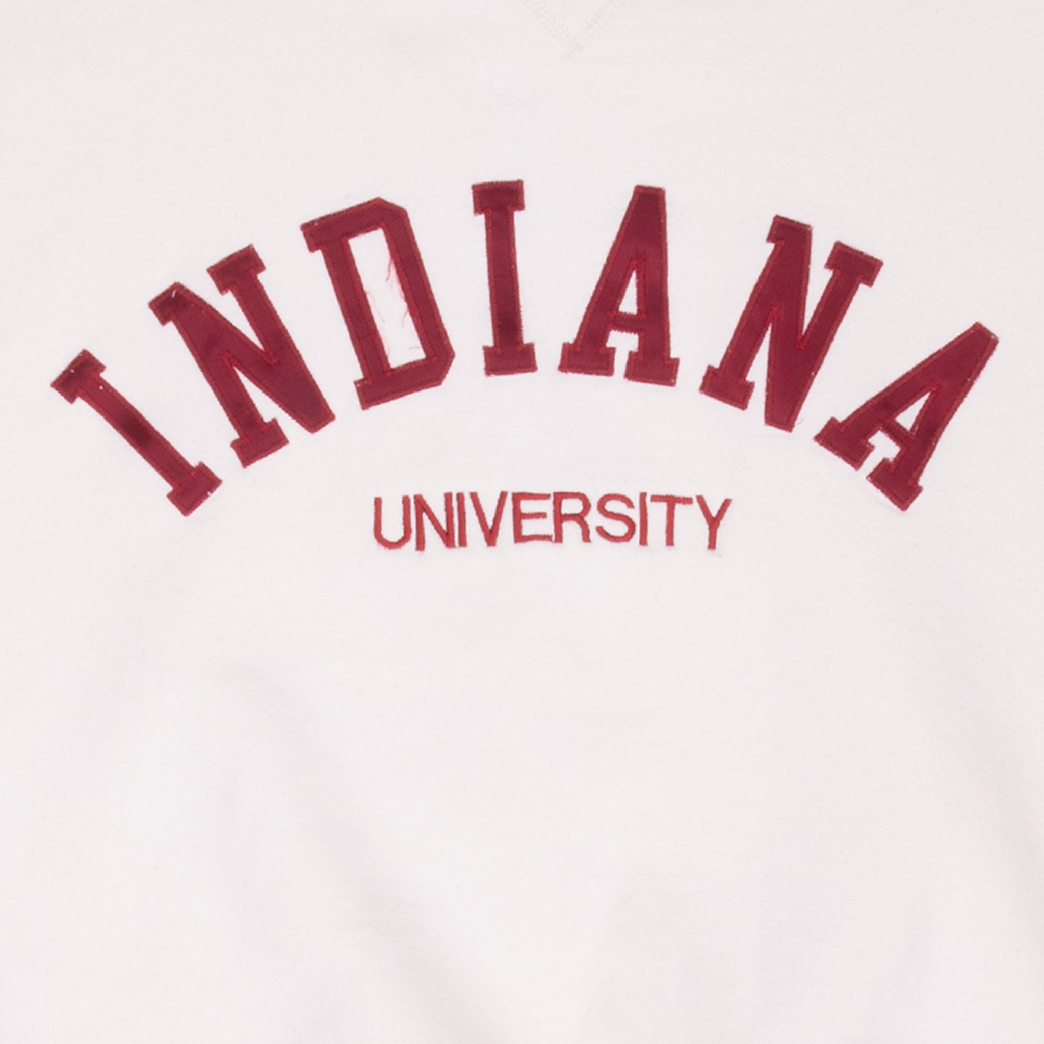 Vintage Indiana University Ivory Sweatshirt 1990S Size 2XL Made In Usa