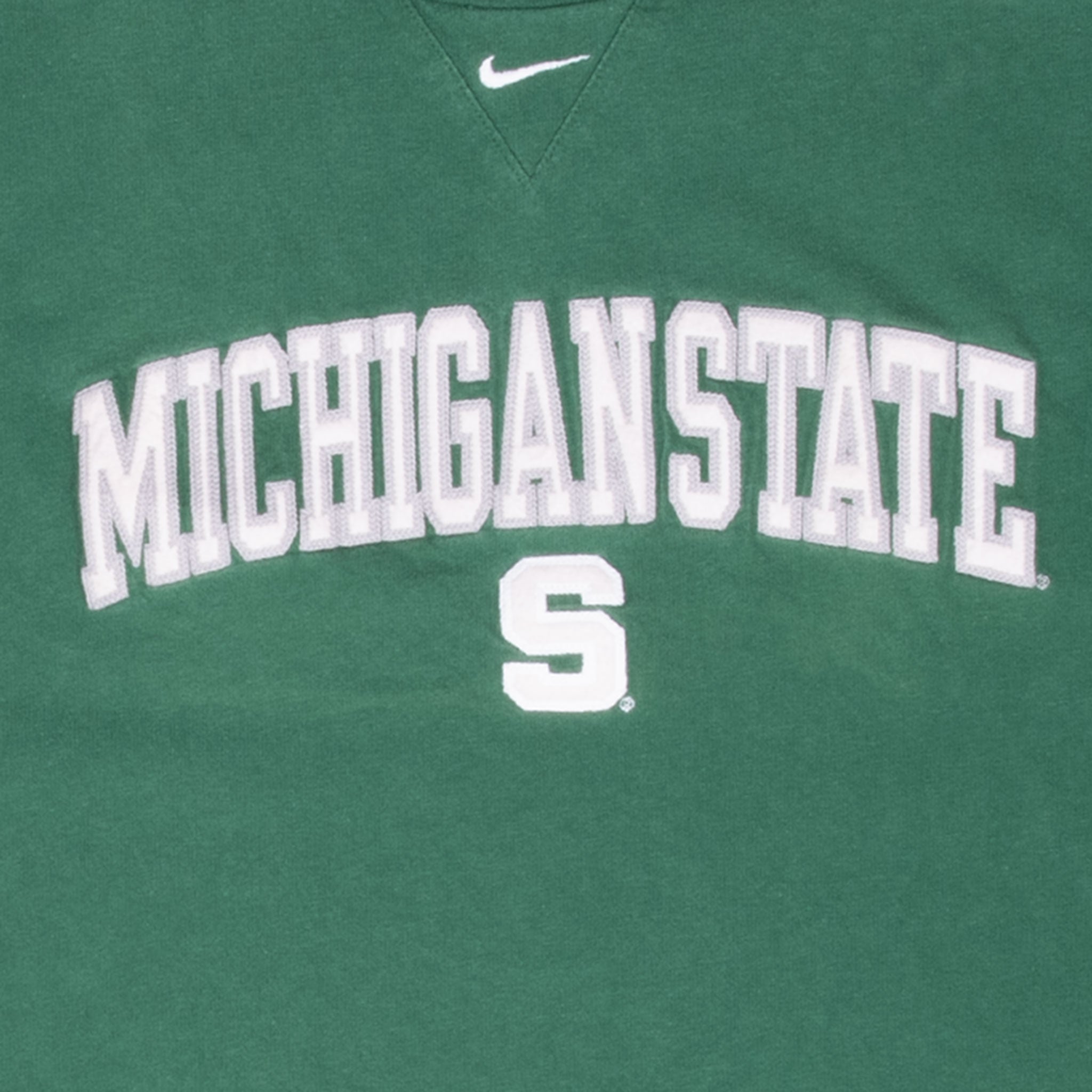 Vintage Nike Ncaa Michigan State Center Swoosh Tee Shirt 1990S Size 2XL