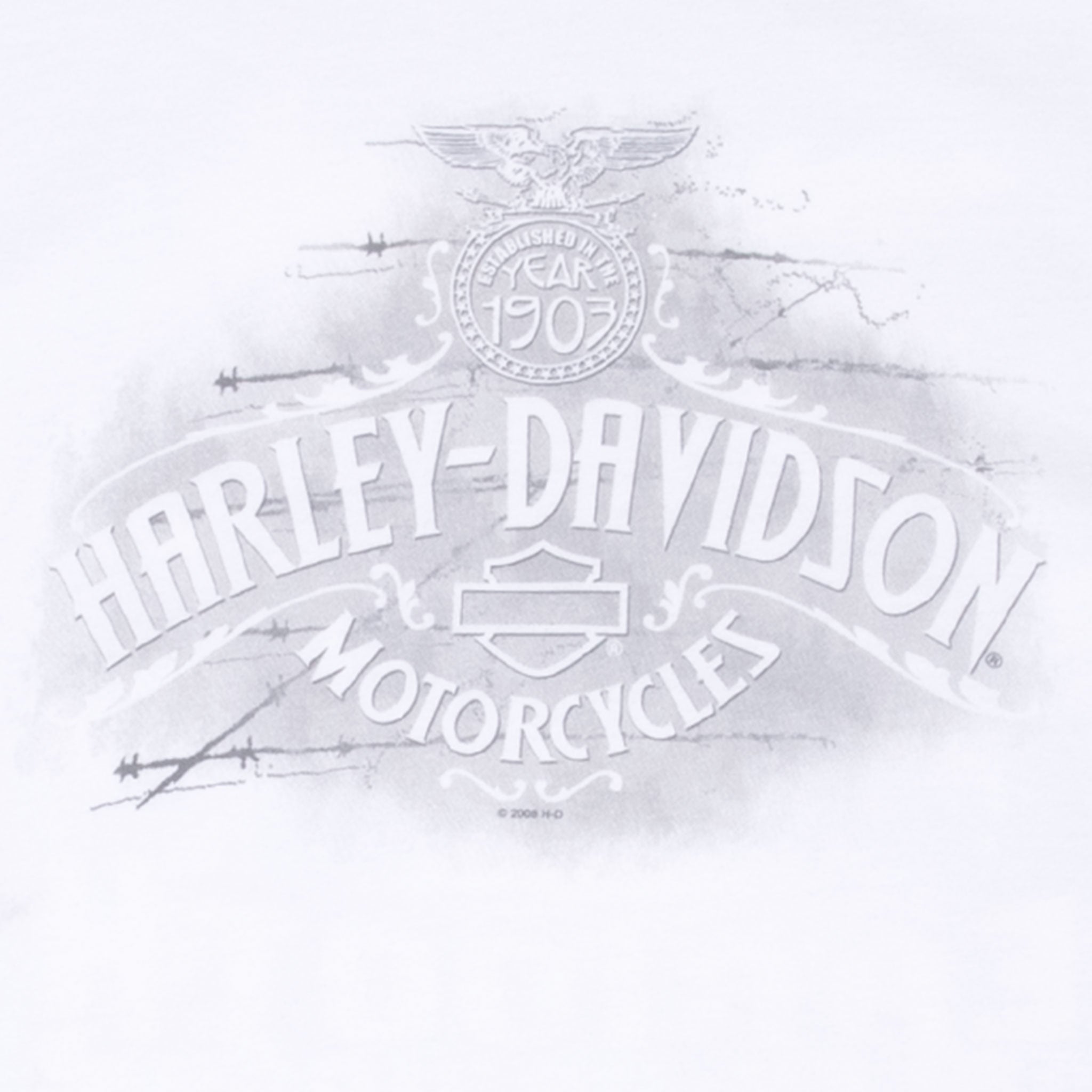 Vintage Harley Davidson Beartooth Cody Wyoming 2008 Tee Shirt Size XL Made In Usa