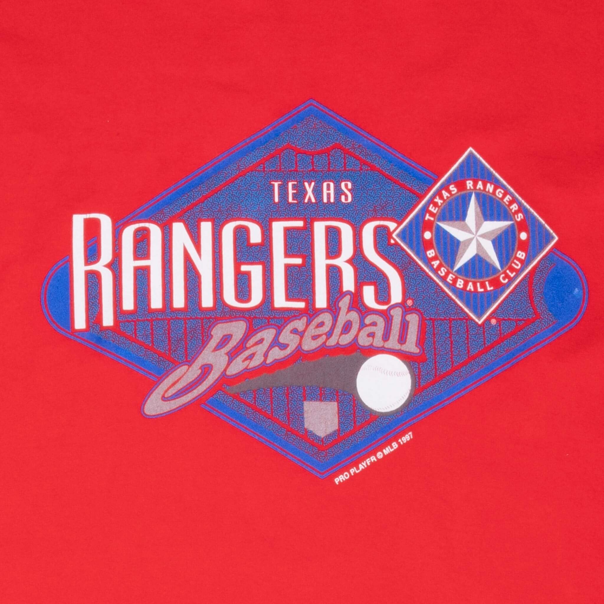 Vintage Mlb Texas Rangers 1997 Tee Shirt 2XL Made In USA With Single Stitch Sleeves