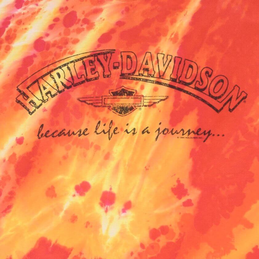 Vintage Tie Dye Harley Davidson Chicago 1994 Tee Shirt Size Xl Made In USA With Single Stitch Sleeves