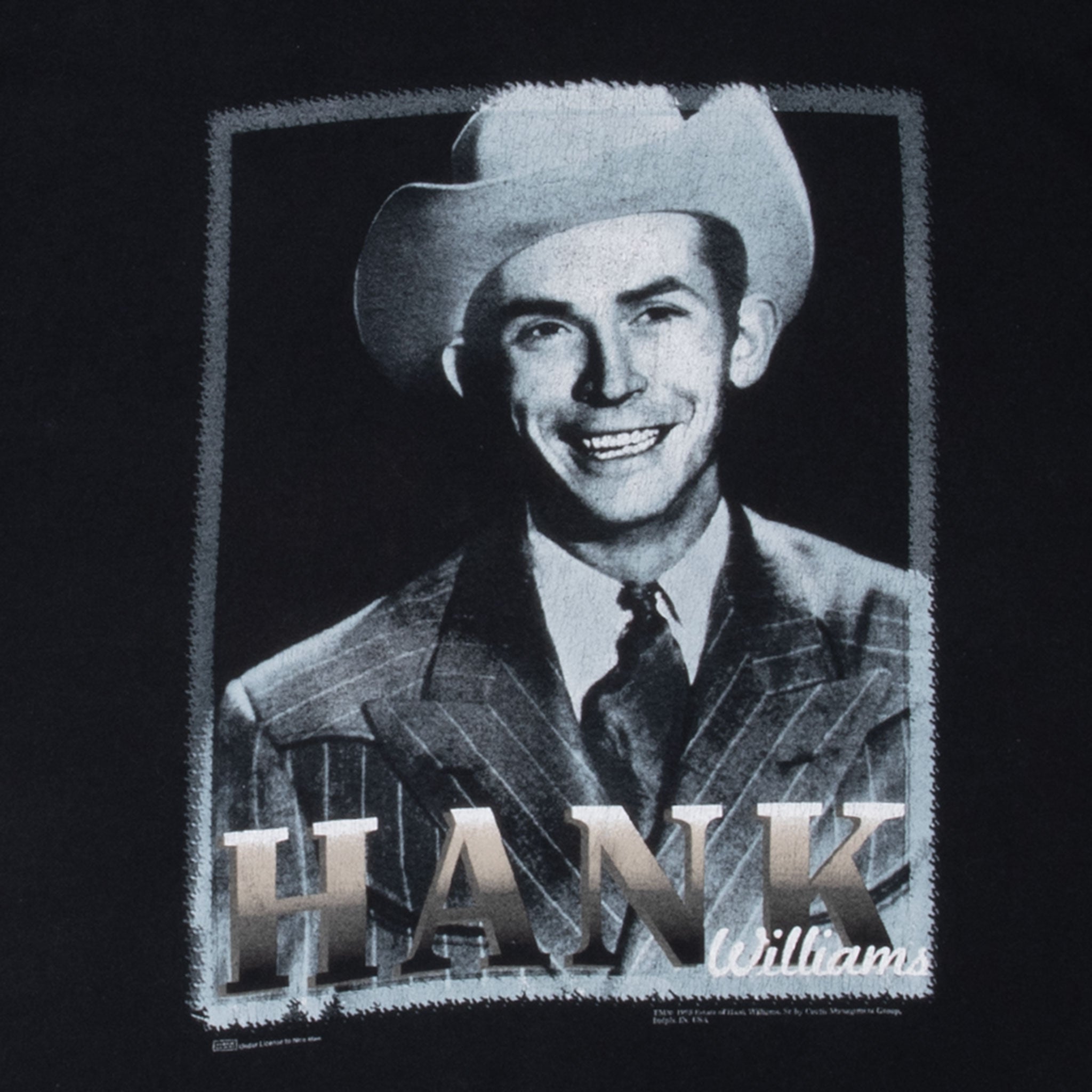 Vintage Hank Willams The Legend Continues 1996 Tee Shirt Size XL With Single Stitch Sleeves