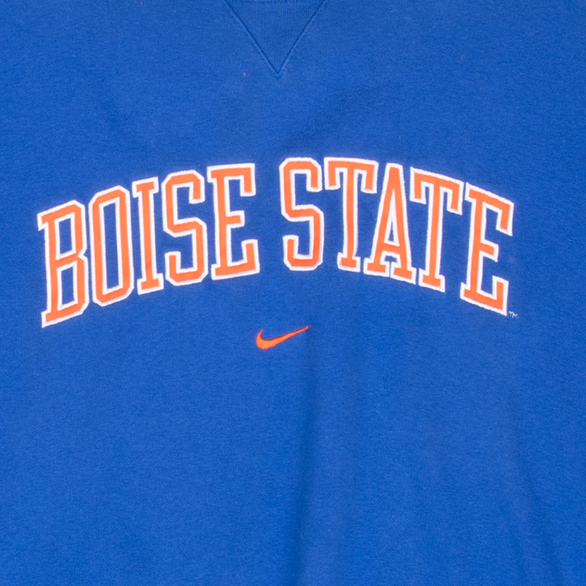 Vintage Nike Boise State Center Swoosh Blue Sweatshirt 1990S Size XL