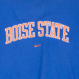 Vintage Nike Boise State Center Swoosh Blue Sweatshirt 1990S Size XL