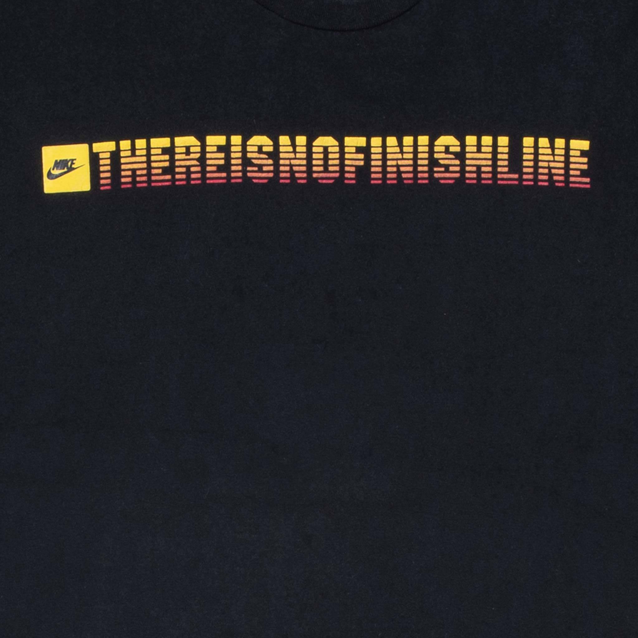 Vintage Nike There Is No Finish Line 2000S Black Tee Shirt Size XL
