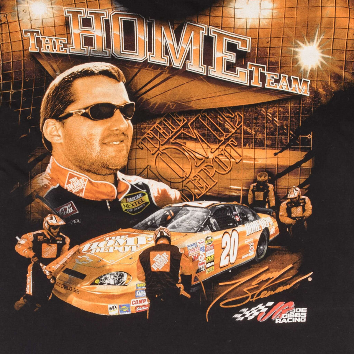 Vintage All Over Print Nascar Tony Stewart Home Depot 2000S Tee Shirt Size 2XL