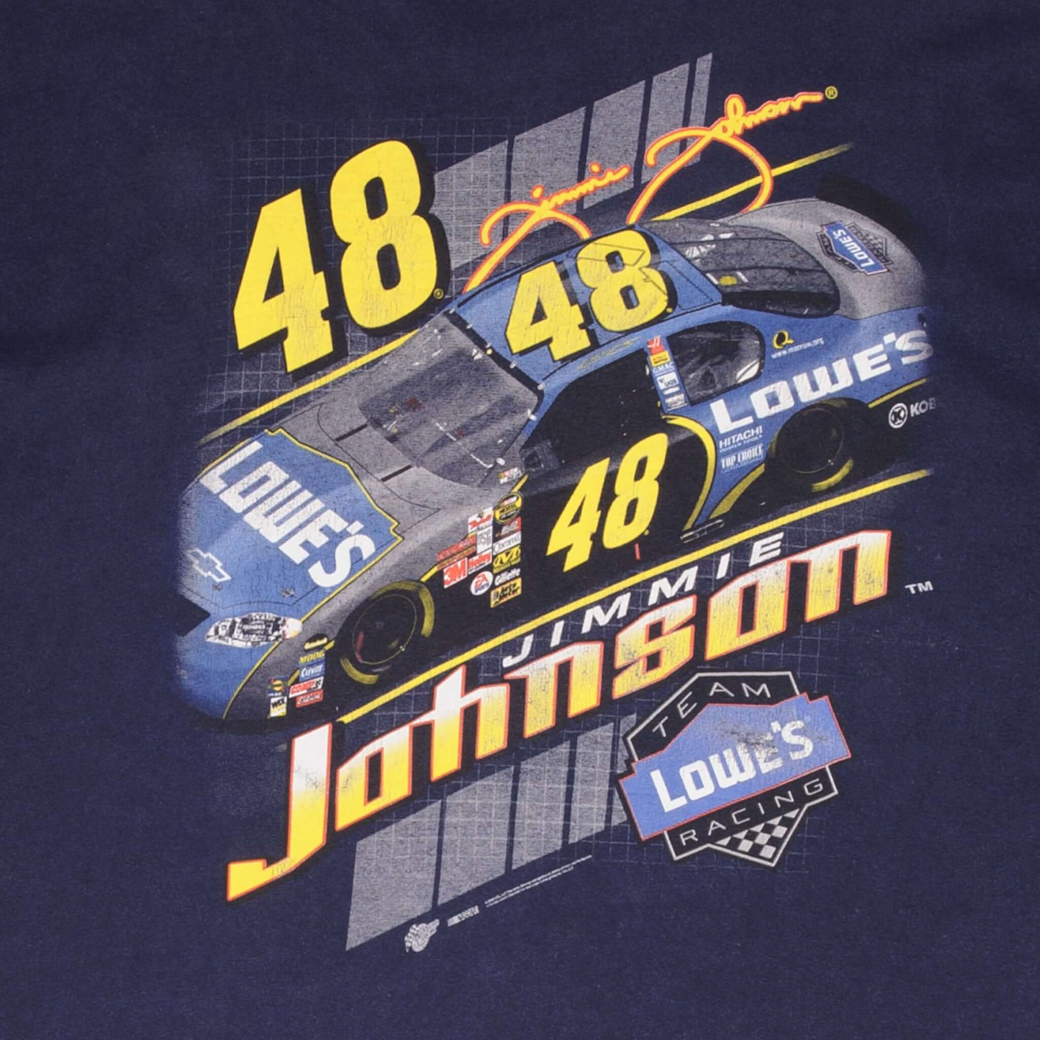 VINTAGE NASCAR JIMMIE JOHNSON TEE SHIRT 2002 SIZE LARGE