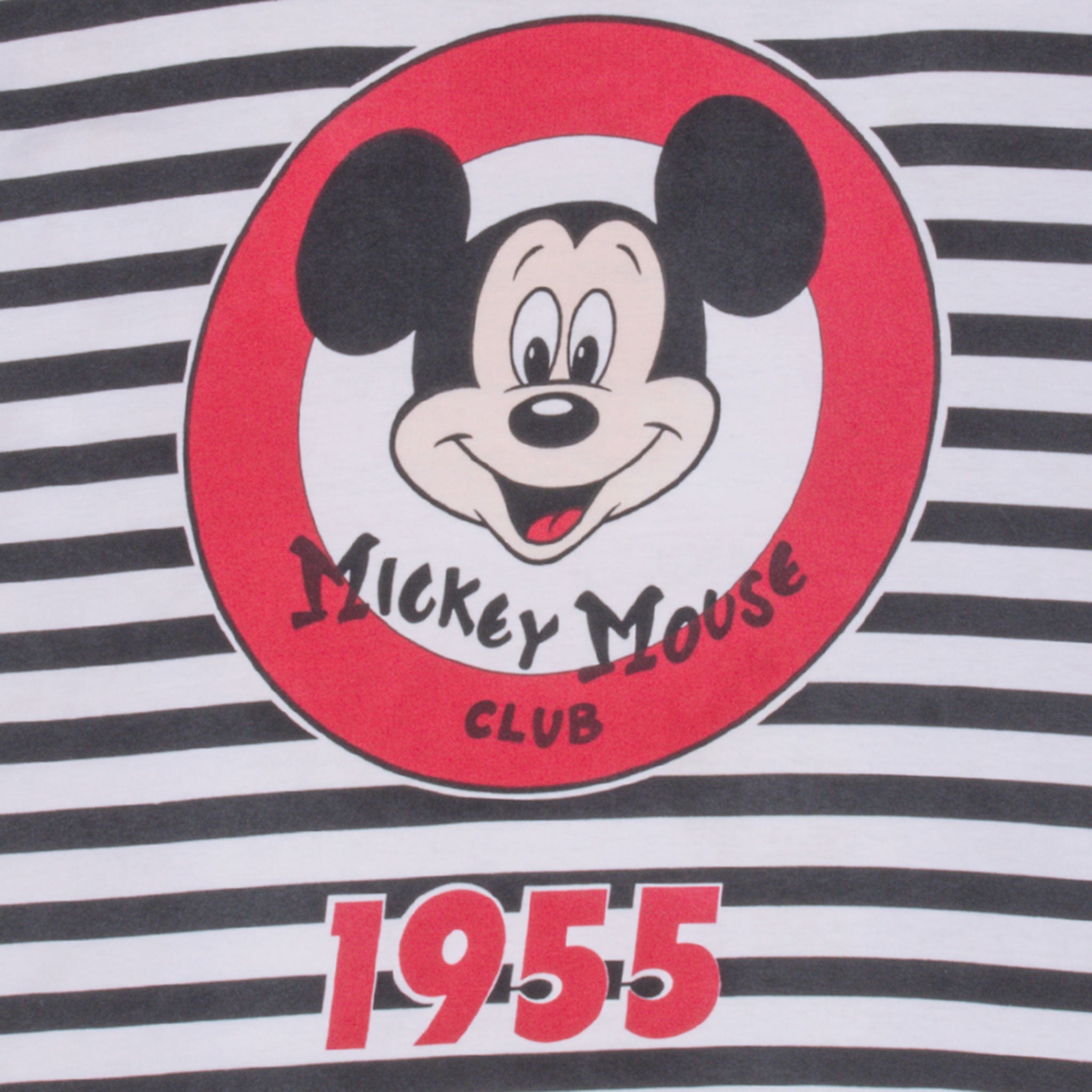 Vintage Disney Mickey Mouse Club 1955 Stripped Tee Shirt 1990S Size Large