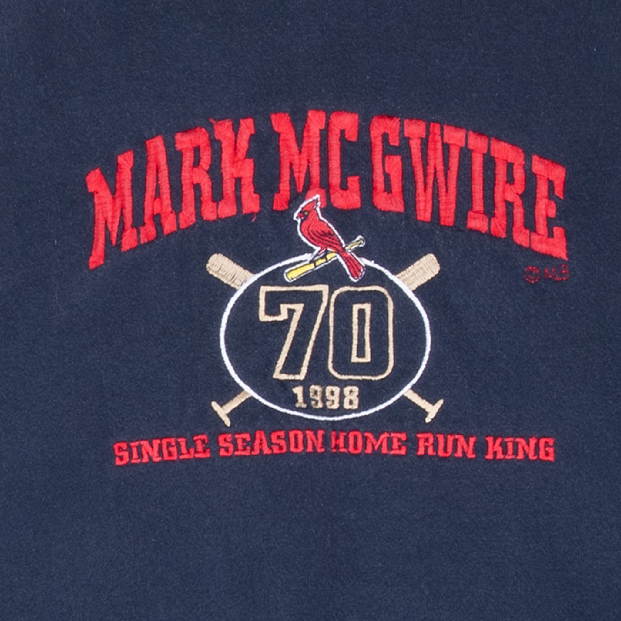 Vintag Mlb St Louis Cardinals Mark Mcgwire 1998 Sweatshirt Size XL