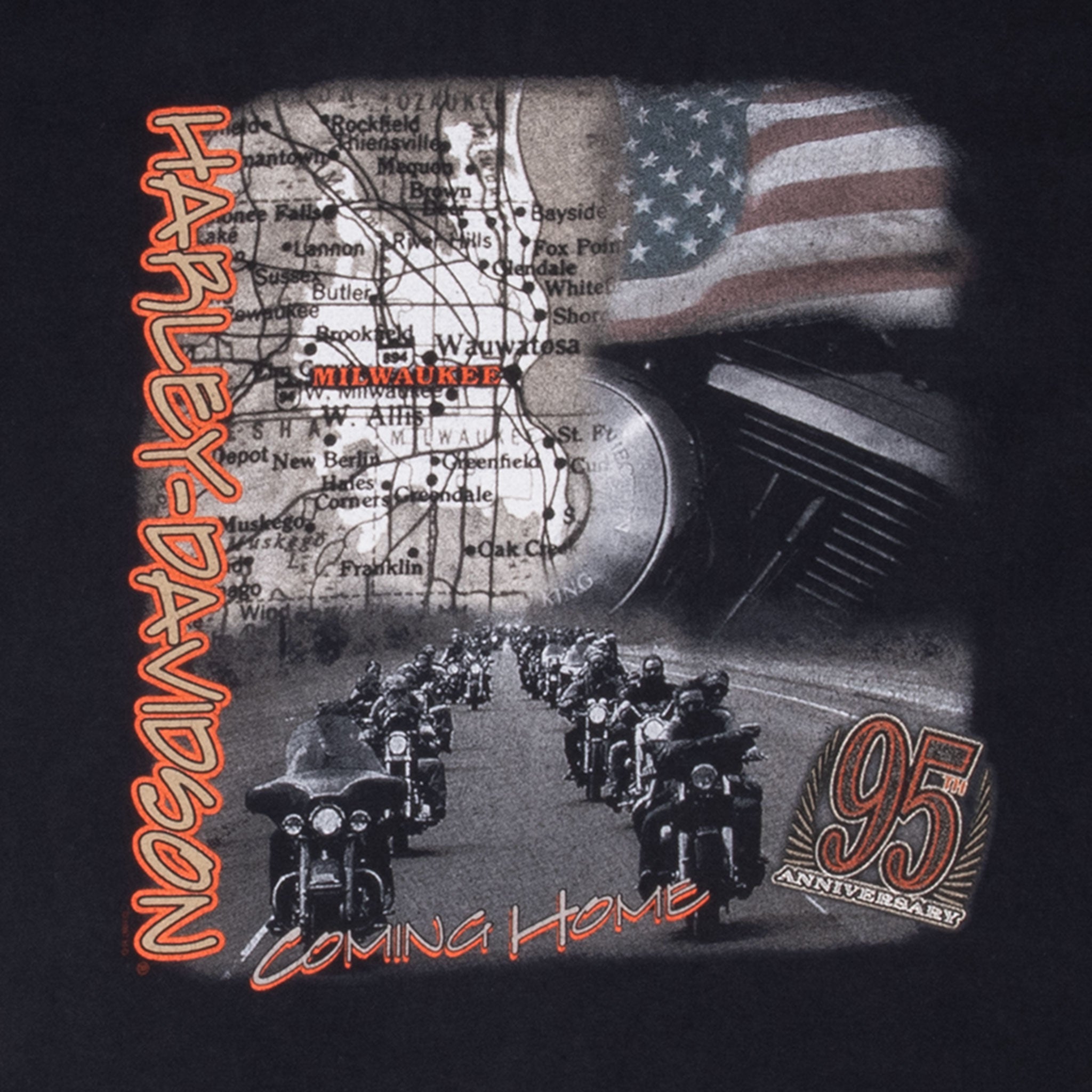 Vintage Harley Davidson Stuwart Florida 1997 Tee Shirt Size Large Made In Usa