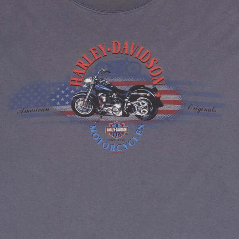 Vintage Harley Davidson Amsterdam 2003 Tank Top Tee Shirt Size Large Made In USA