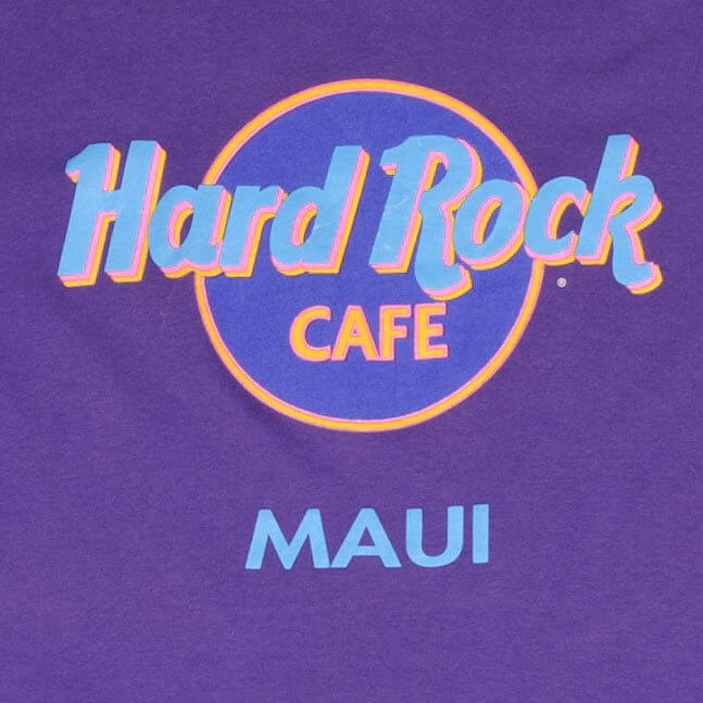Vintage Hard Rock Cafe Maui Hawaii Tee Shirt 1990S Size Large Made In Usa With Single Stitch Sleeves