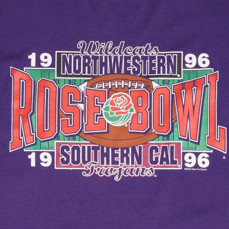 Vintage Ncaa Usc Trojans Vs Northwestern Wildcats Tee Shirt 1996 XL Made In Usa