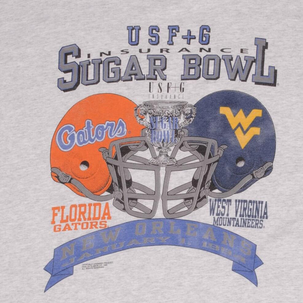 Vintage Ncaa Florida Gators Vs Wv Mountaineers Tee Shirt 1994 Size 3XL Made In Usa