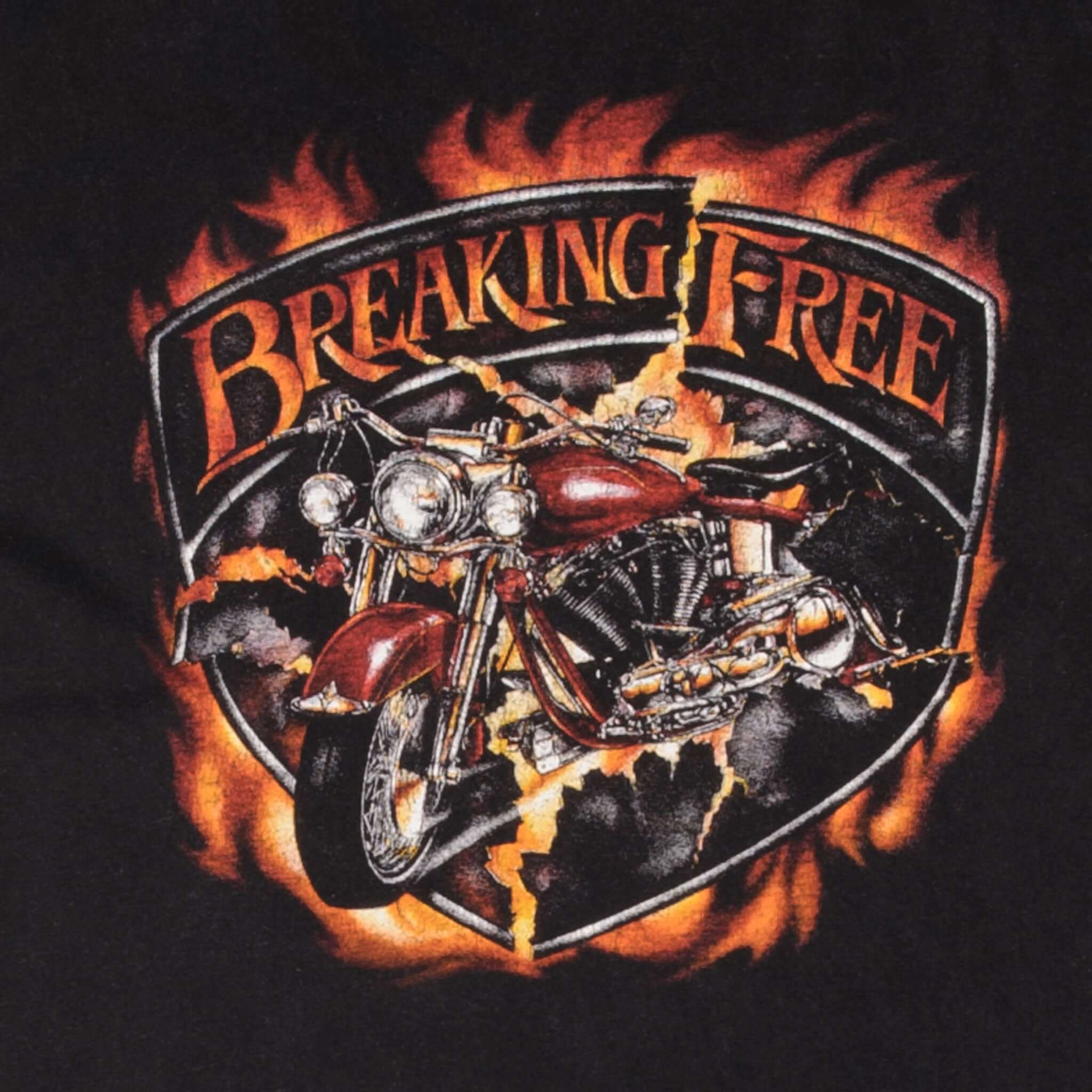 Vintage Breaking Free Wolf Biker Tultex Tee Shirt 1990S Size 2XL