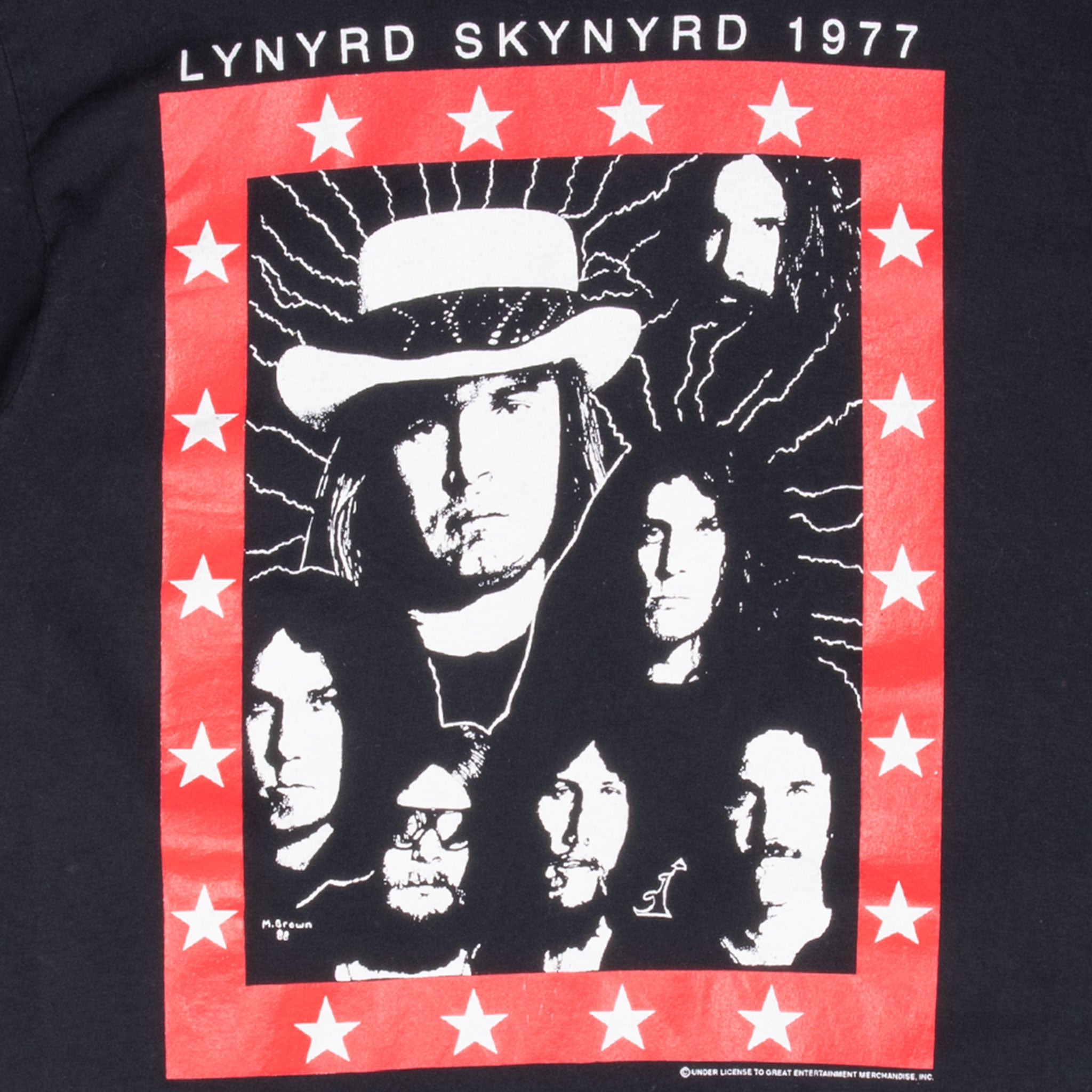 Vintage Lynyrd Skynyrd 1977 Tee Shirt Size Large Made In Usa With Single Stitch Sleeves