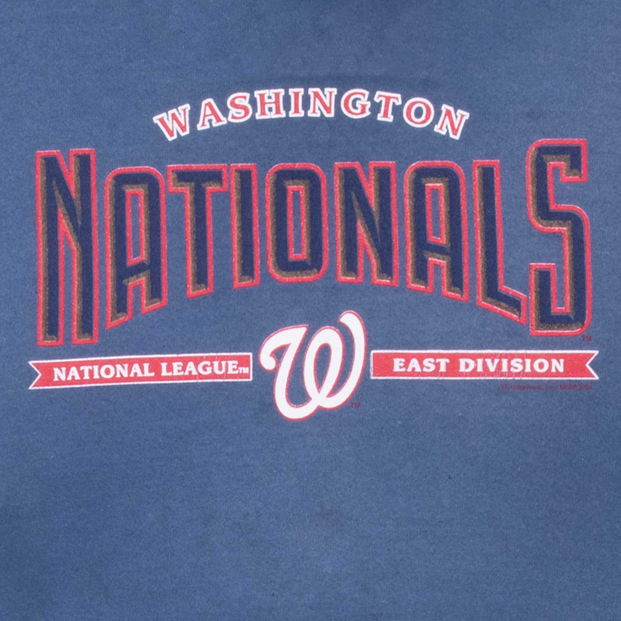 Vintage Mlb Washington Nationals 2004 Blue Sweatshirt Size Large
