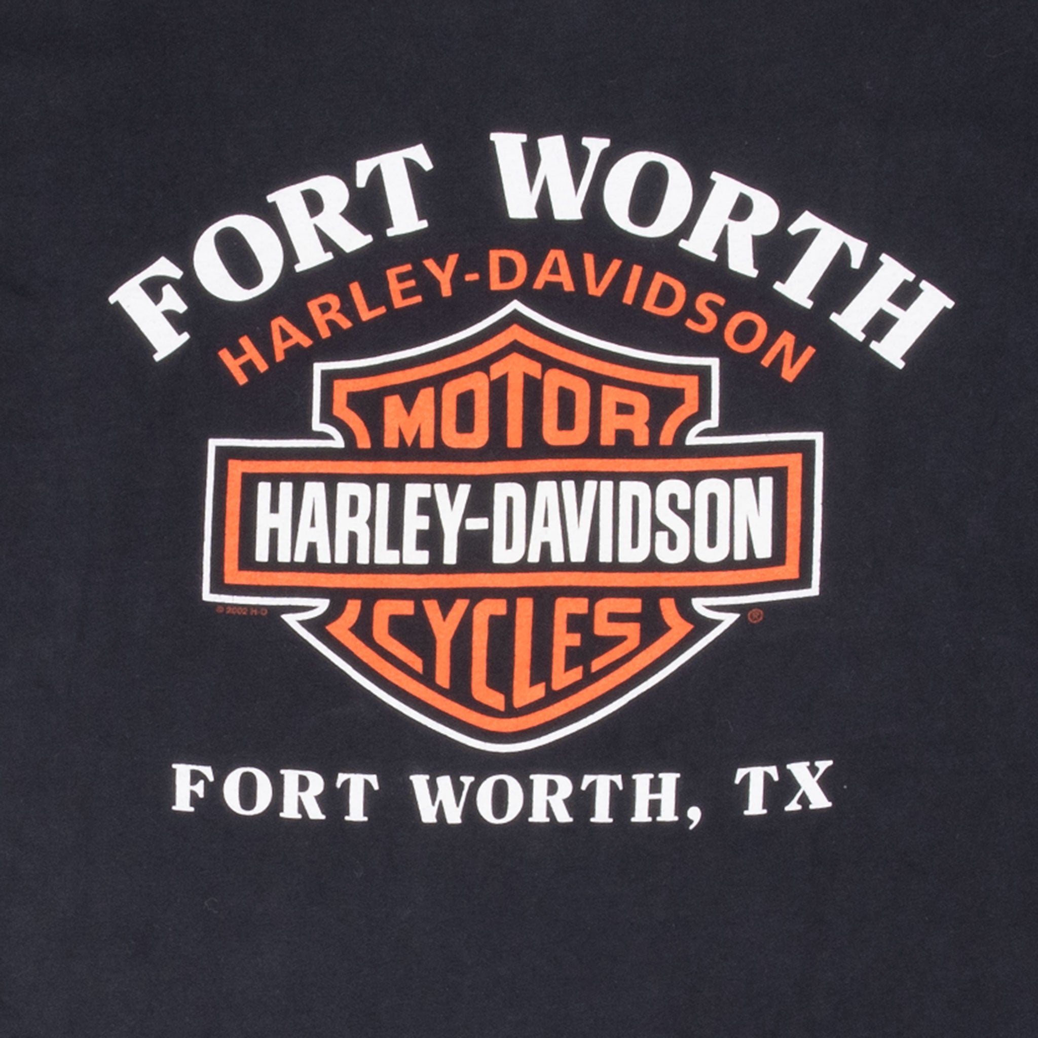 Vintage Harley Davidson Fort Worth Texas 2002 Tee Shirt Size Large Made In Usa