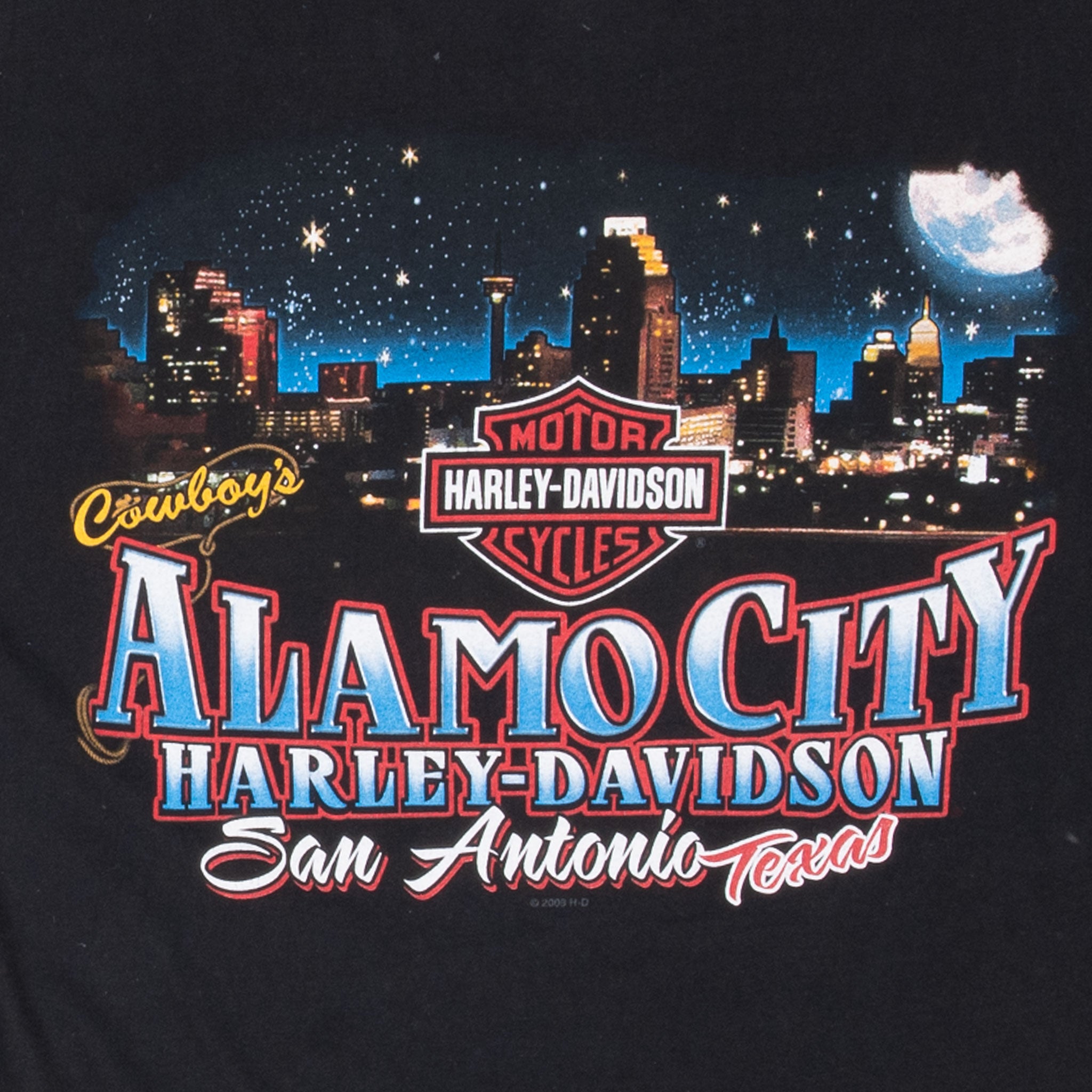 Vintage Harley Davidson San Antonio Texas 2009 Tee Shirt Size Large Made In Usa