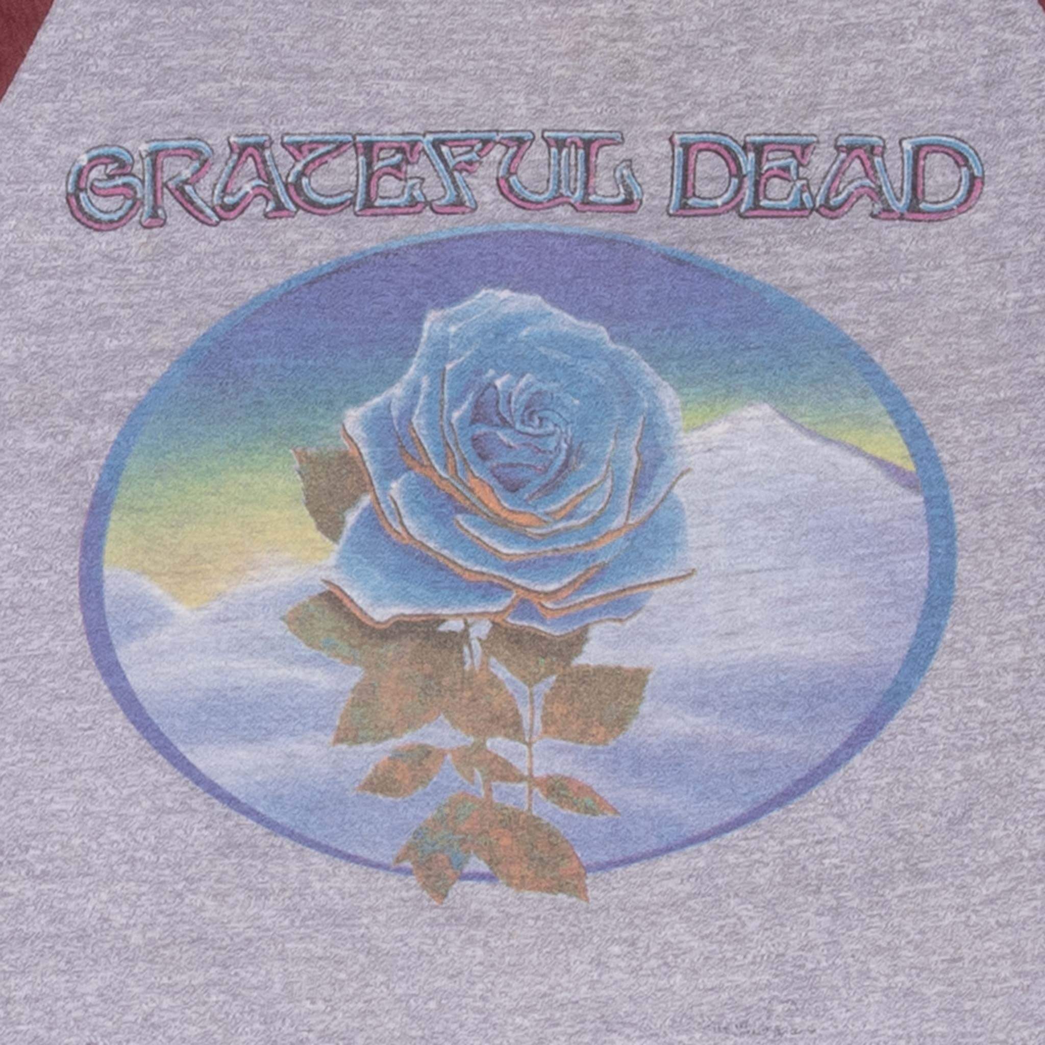 Vintage Grateful Dead Raglan Tee Shirt 1988 Size XS With Single Stitch Sleeves