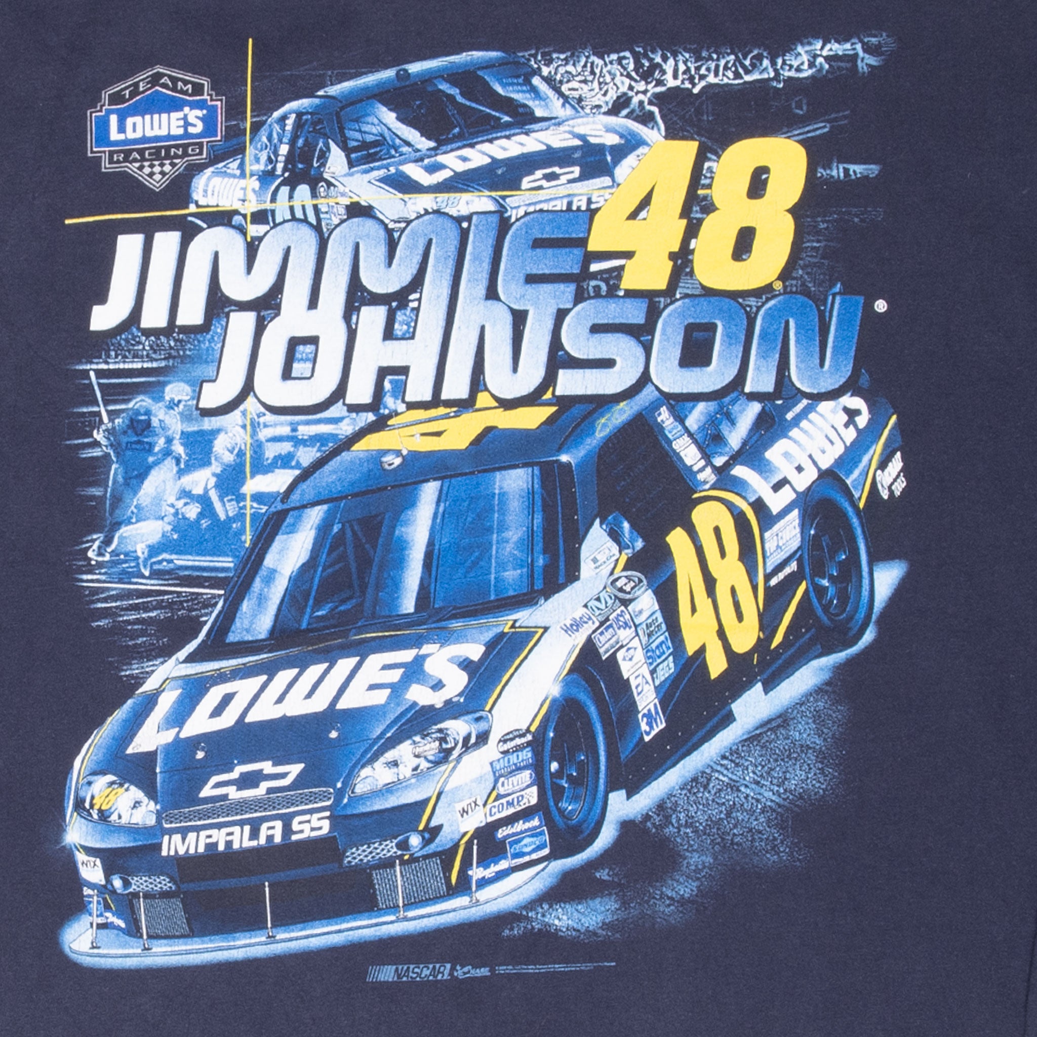 Vintage Nascar Jimmie Johnson Long Sleeve Tee Shirt 2008 Size 2XL