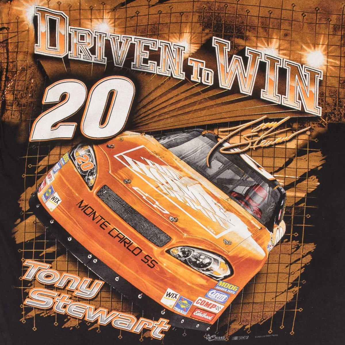 Vintage All Over Print Nascar Tony Stewart Home Depot 2000S Tee Shirt Size 2XL