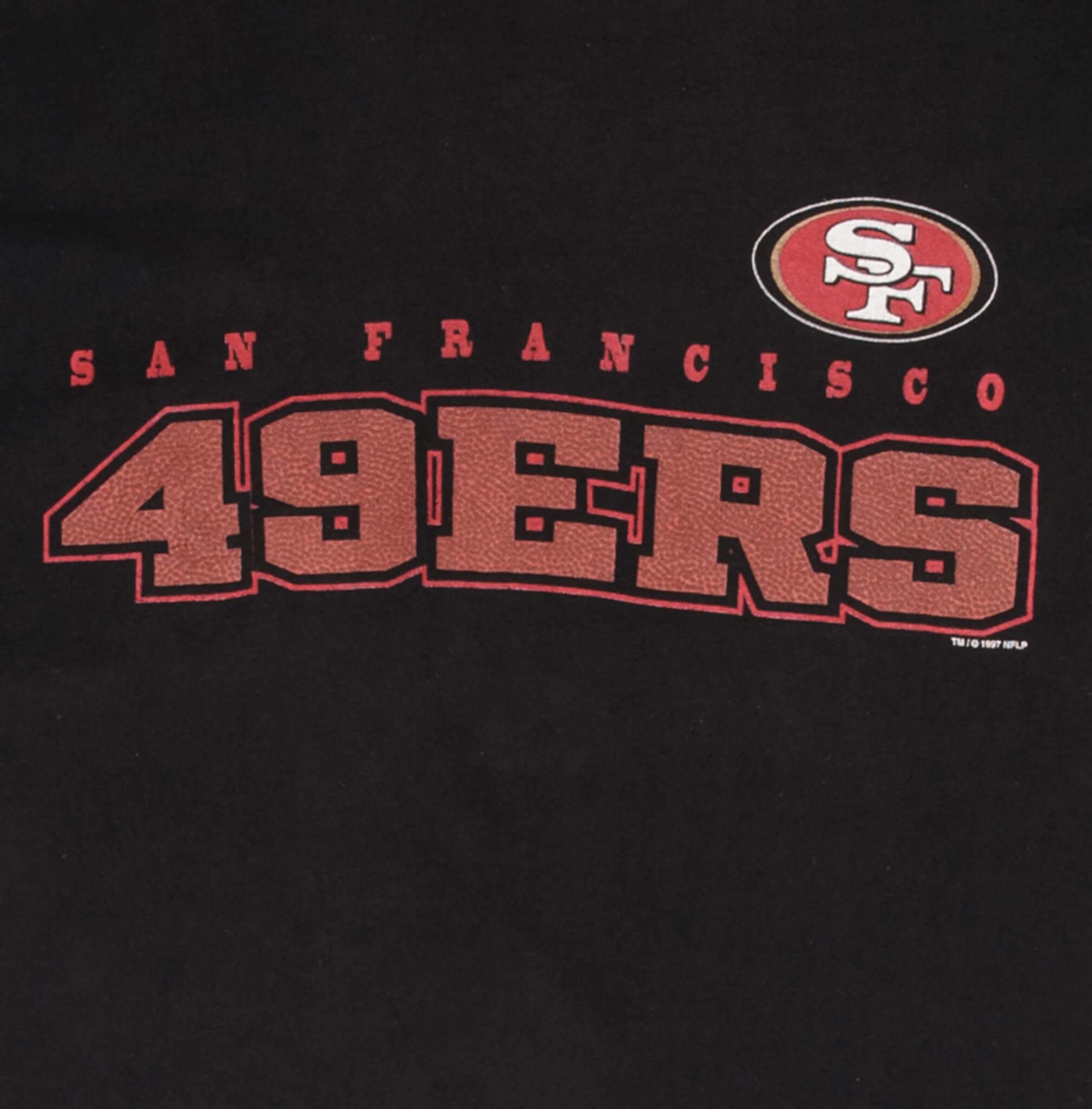 Vintage Nfl San Francisco 49Ers 1997 Black Tee Shirt Size XL