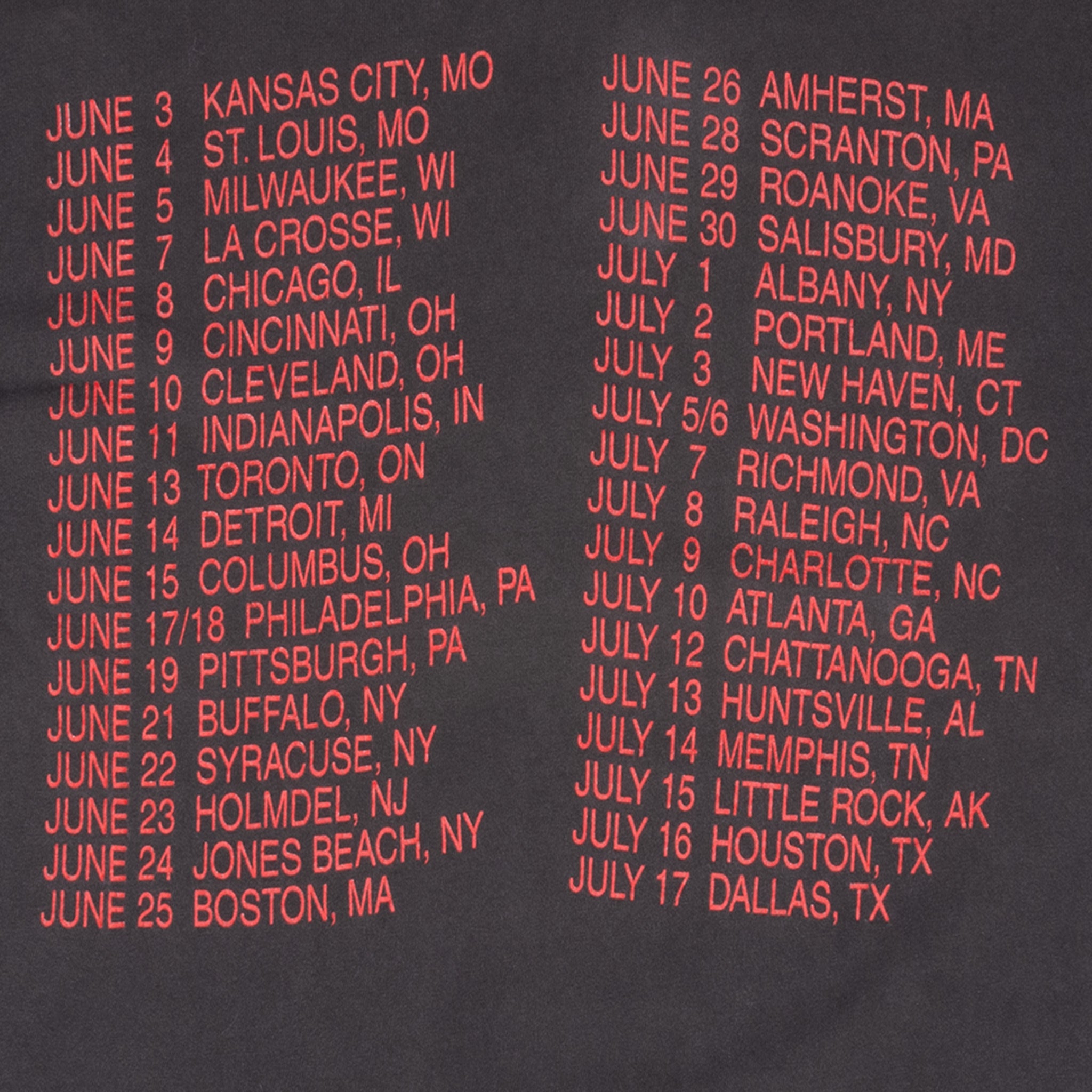 Vintage The Moody Blues Tour 1994 Tee Shirt Size Large Made In USA With Single Stitch Sleeves