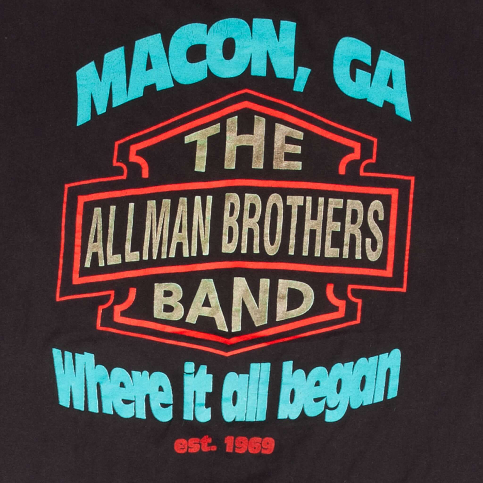 Vintage The Allman Brothers Band 1991 Tee Shirt Size XL Made In Usa With Single Stitch Sleeves