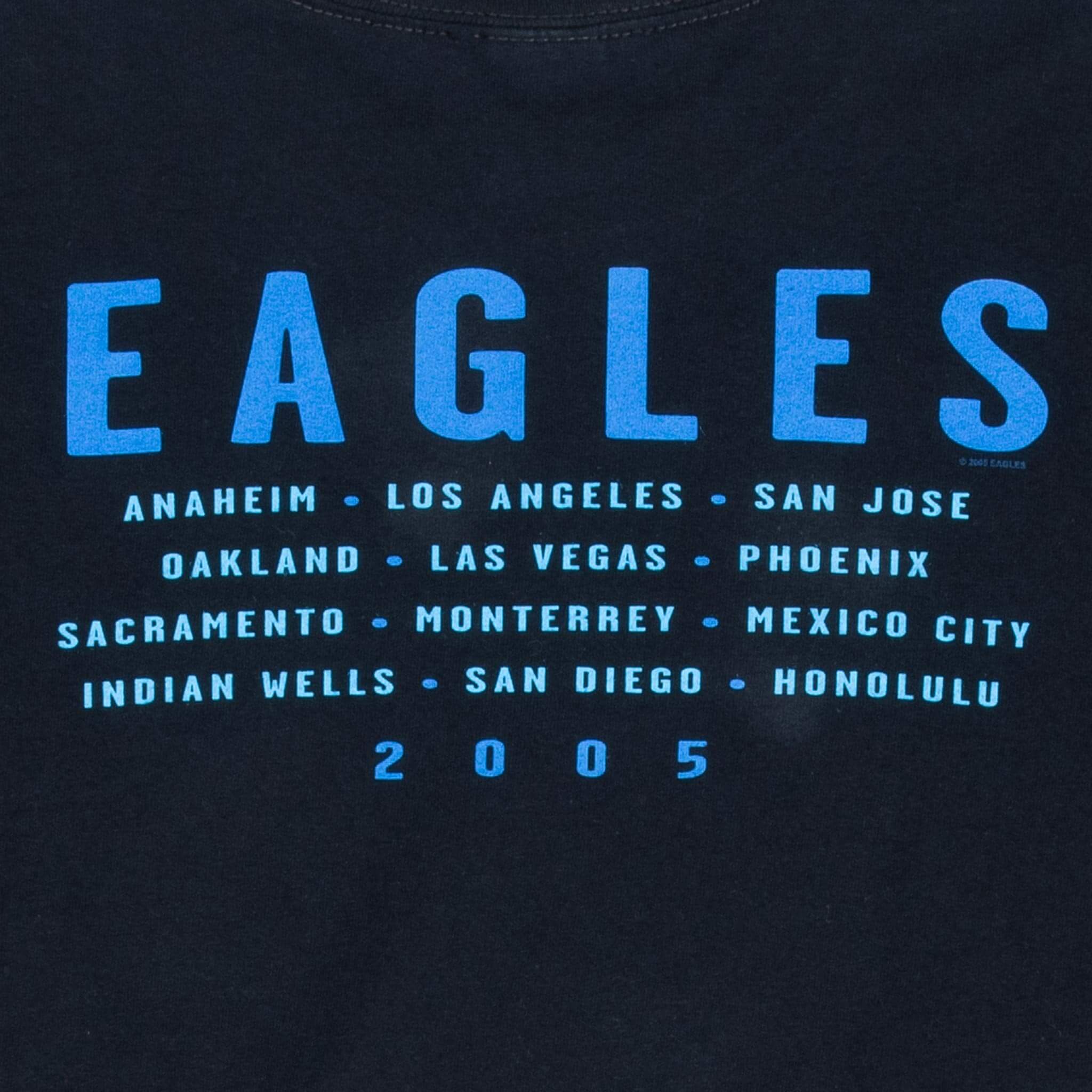 Vintage Eagles Hotel California 2005 Black Tee Shirt Size XL