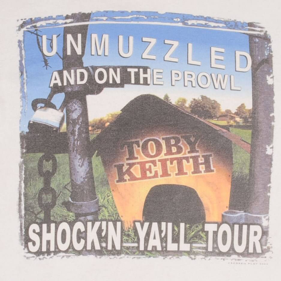 Vintage Toby Keith Shock'n Y'all Tour Tee Shirt 2003 Size Medium
