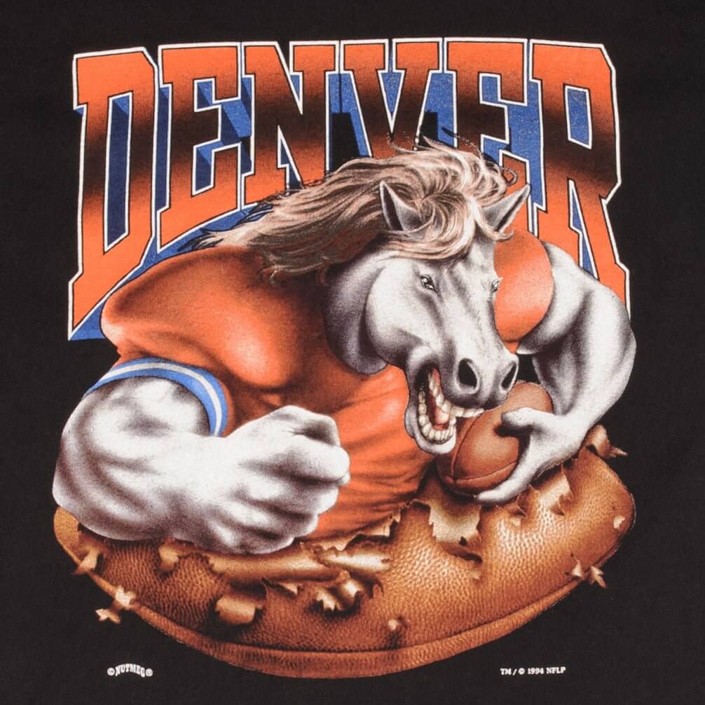 Vintage Nfl Denver Broncos 1994 Tee Shirt Size XL Made In Usa