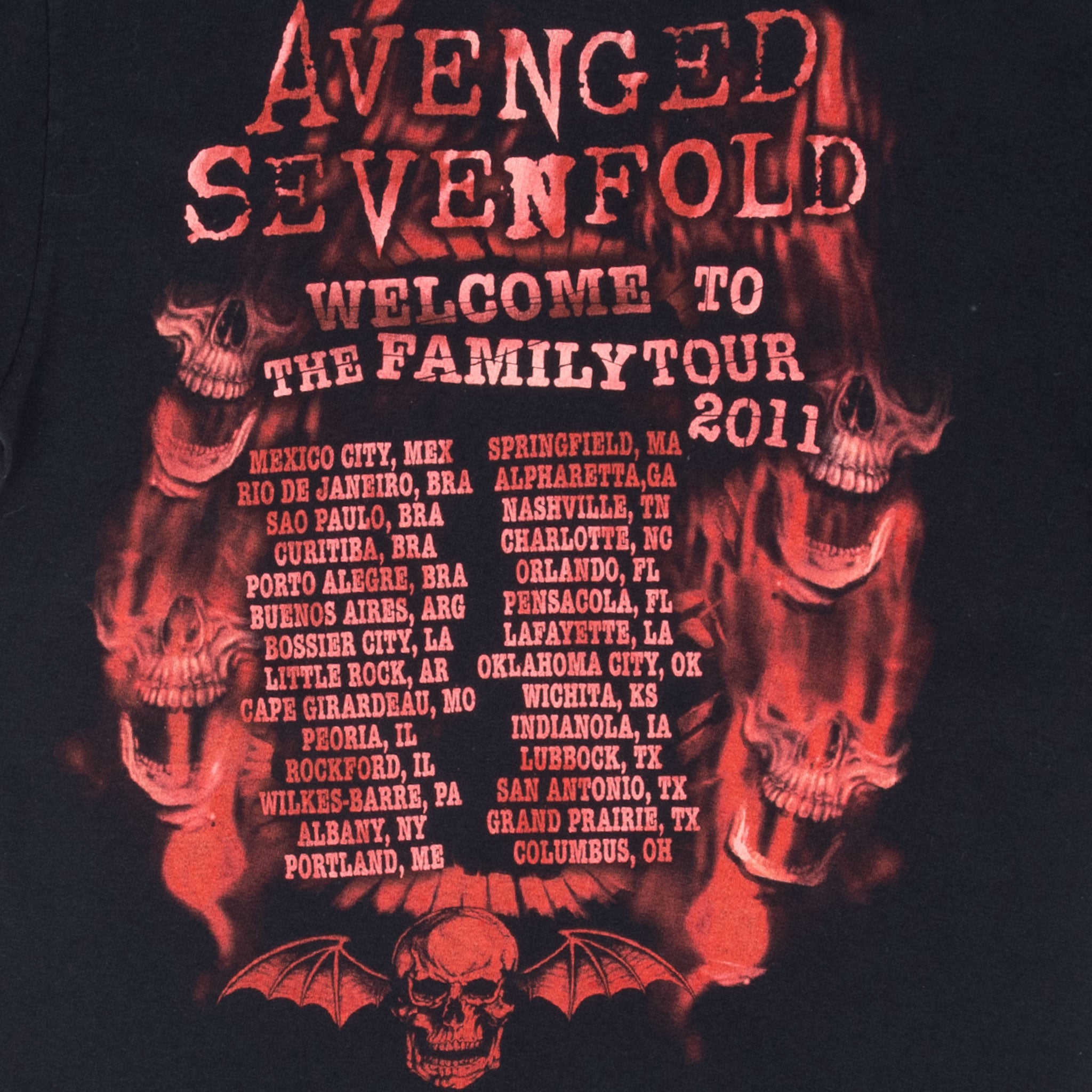 Vintage Avenged Sevenfold The Price Of Evil Tour 2011 Tee Shirt Size Medium