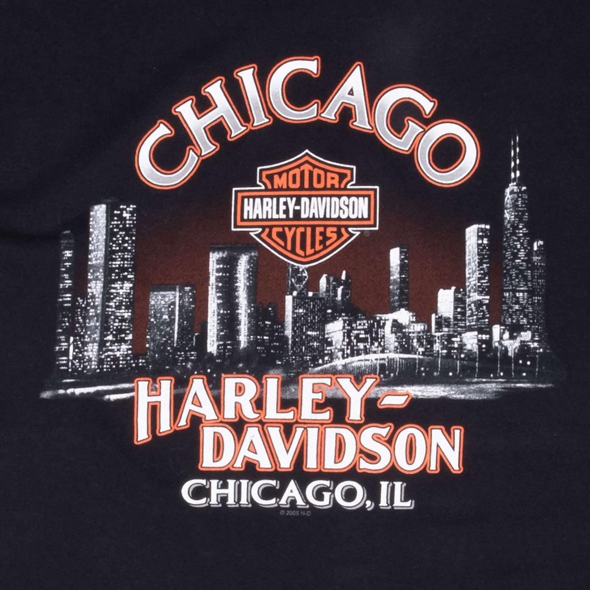 Vintage Harley Davidson Chicago Tee Shirt 2005 Size Large Made In USA