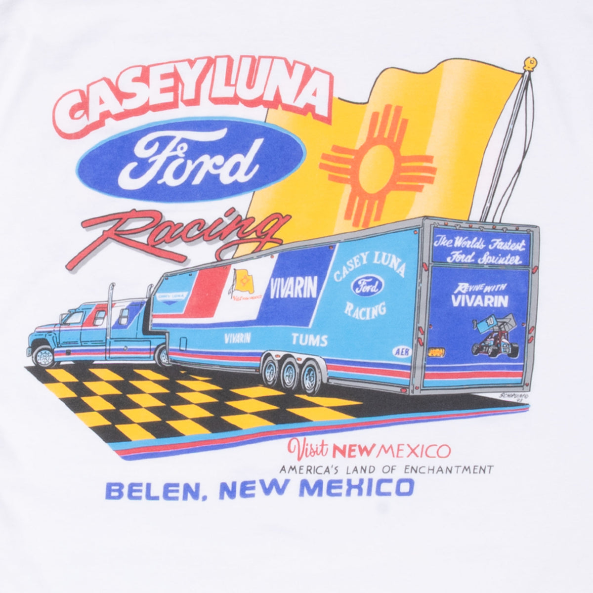 Vintage Dave Blaney Kongs Royal Champion 1993 Drag Racing Tee Shirt Size XL Made In Usa
