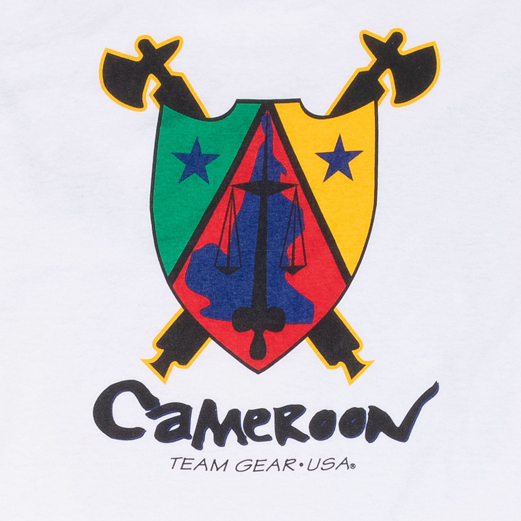Vintage Soccer World Cup Cameroon 1994 Usa Tee Shirt Size Large With Single Stitch Sleeves
