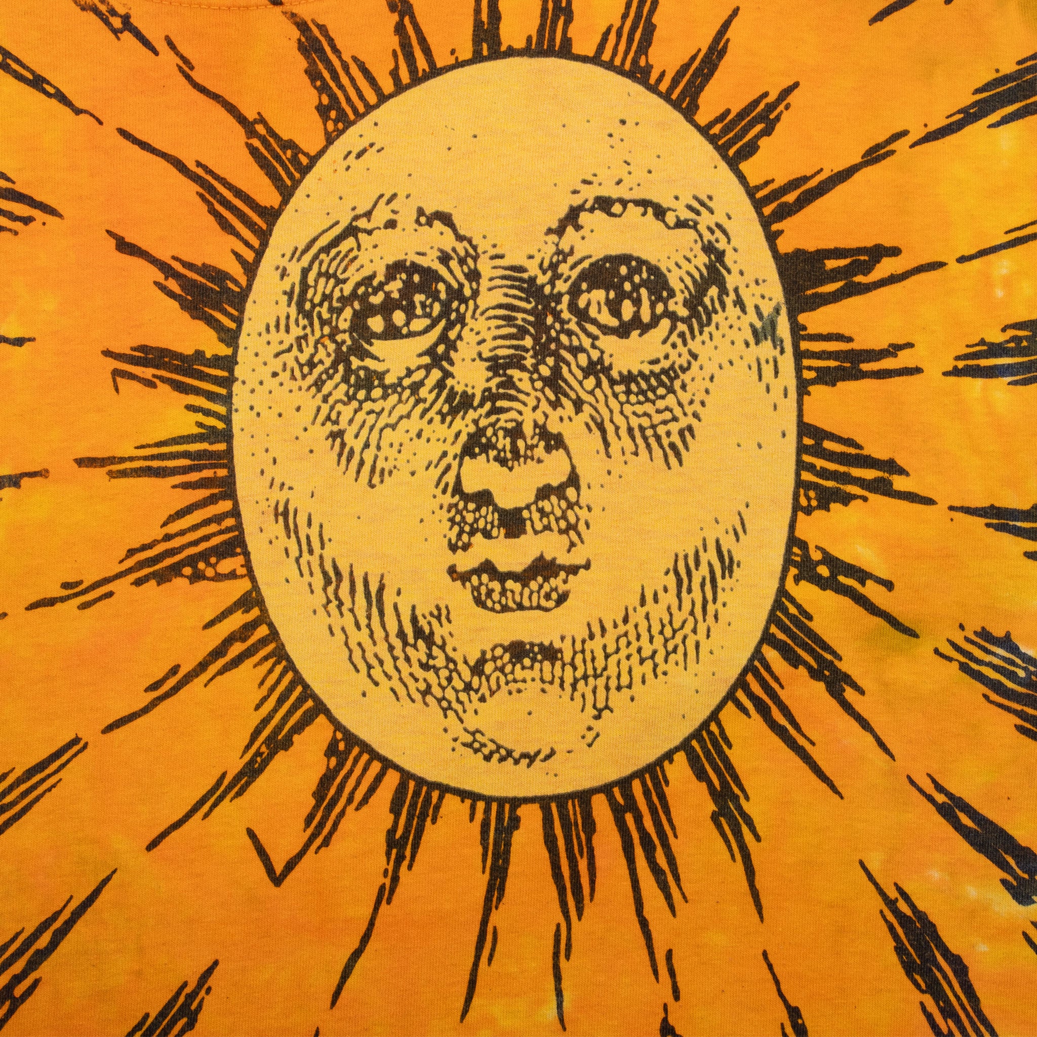 Vintage Sun And Moon Tie Dye Liquid Blue 1992 Tee Shirt Size Large